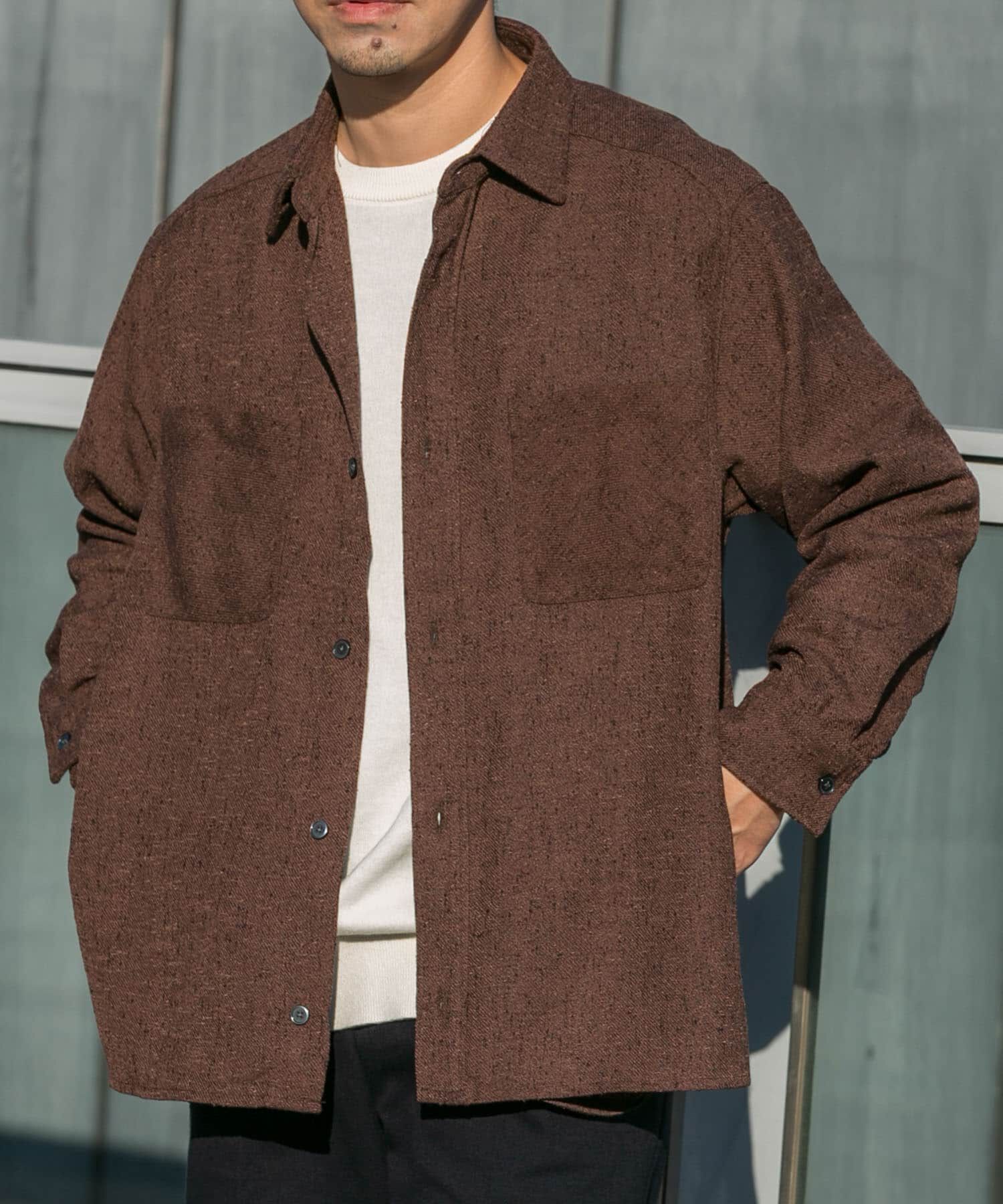 URBAN RESEARCH ROSSO「ツイードサイドポケットシャツ」|シャツ・ブラウス|