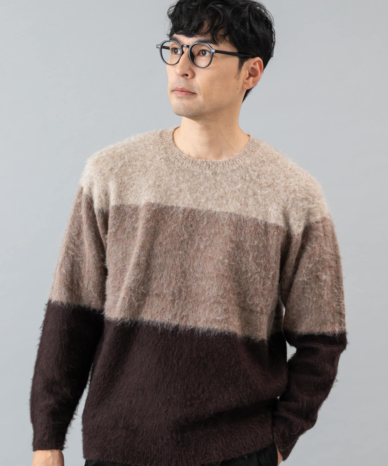 URBAN RESEARCH ROSSO「グラデーションシャギーニット」|ニット・セーター|ブラウン