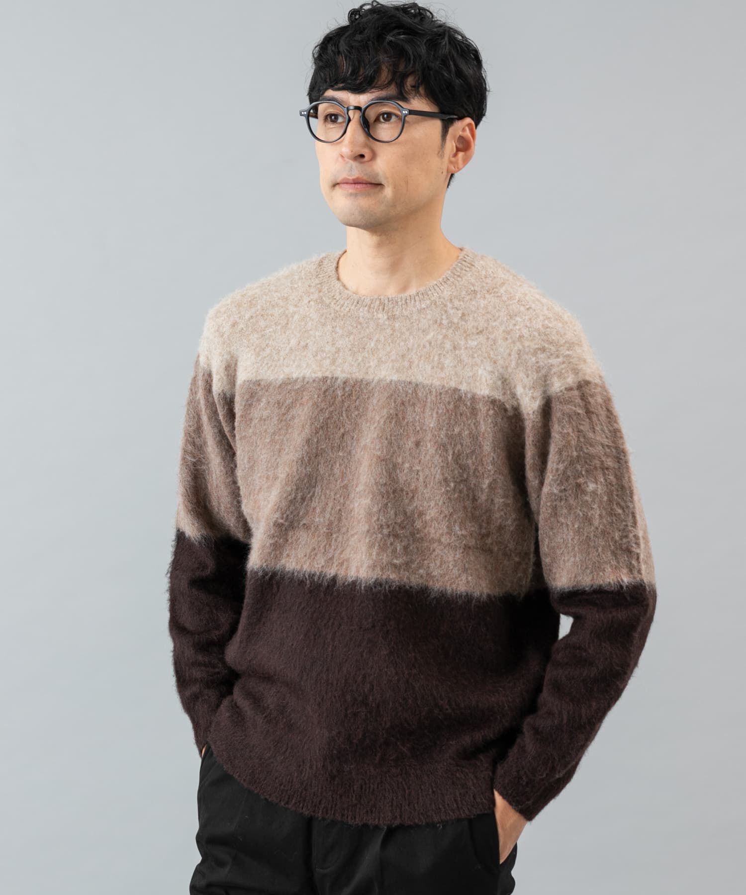 URBAN RESEARCH ROSSO「グラデーションシャギーニット」|ニット・セーター|