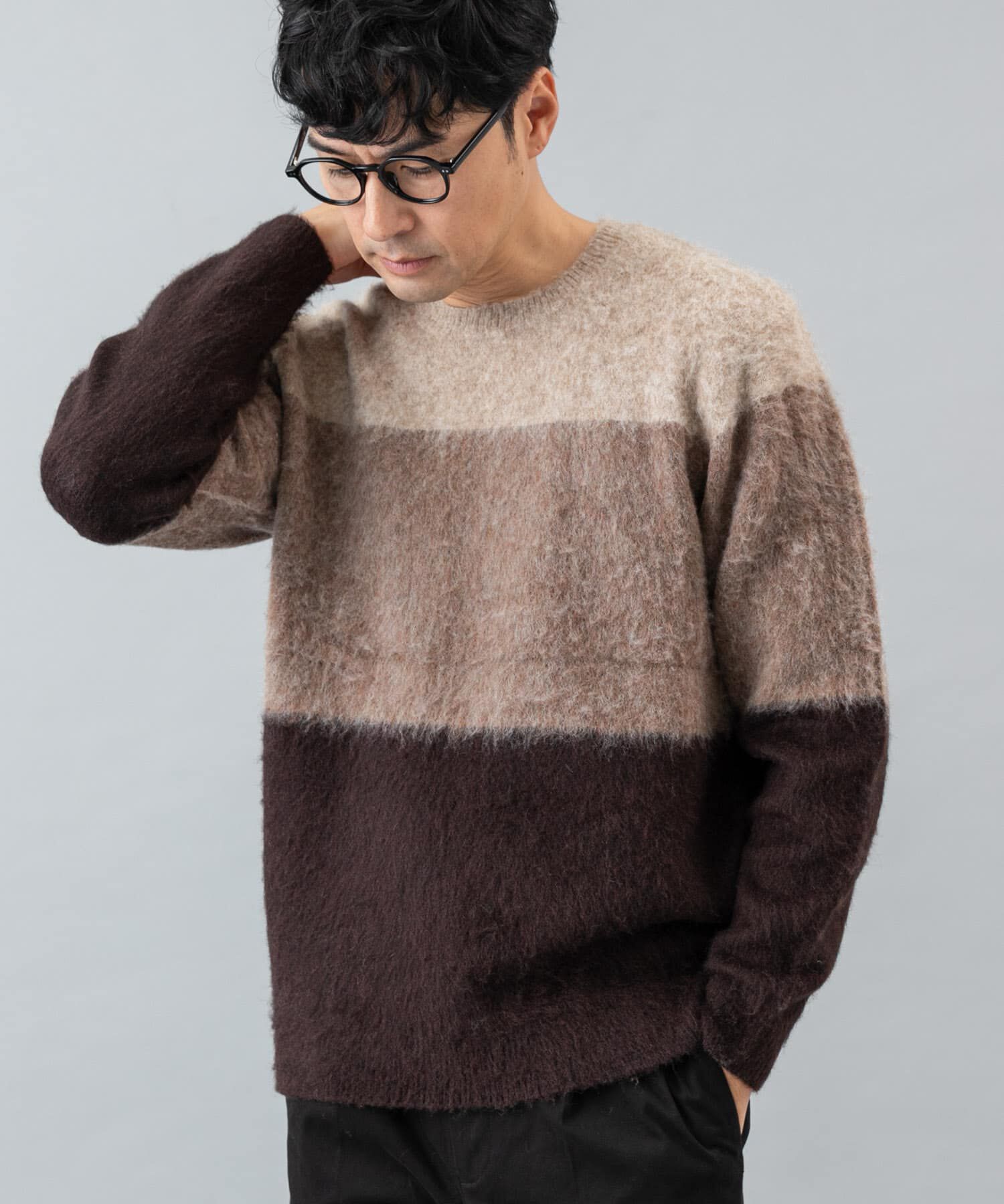 URBAN RESEARCH ROSSO「グラデーションシャギーニット」|ニット・セーター|