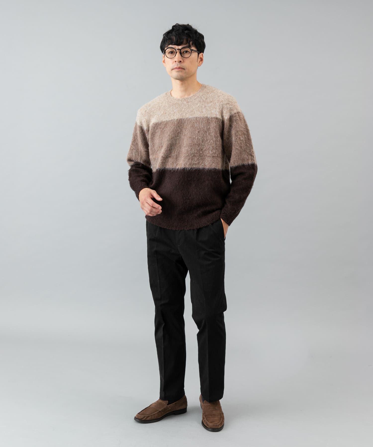 URBAN RESEARCH ROSSO「グラデーションシャギーニット」|ニット・セーター|