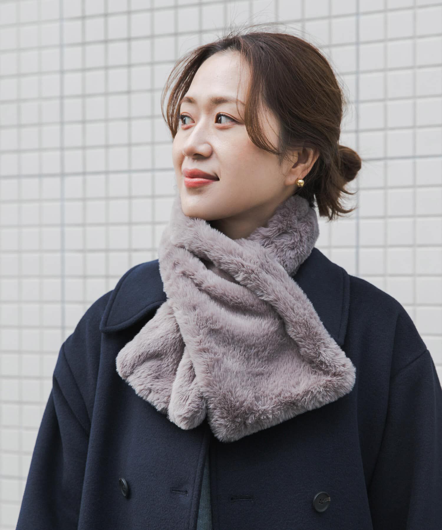 URBAN RESEARCH DOORS「エコファーティペット」|マフラー|グレー系その他