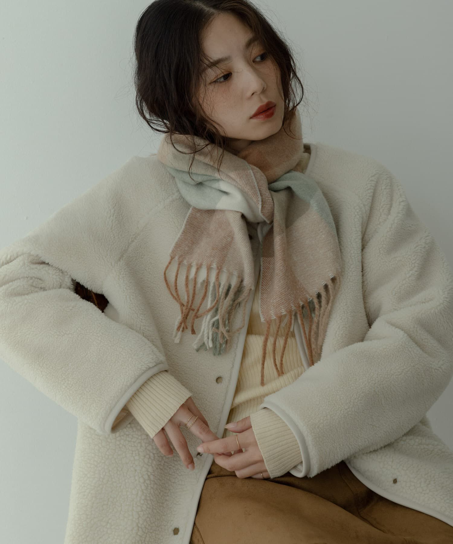 Sonny Label 「ブロックチェックストール」|ストール|