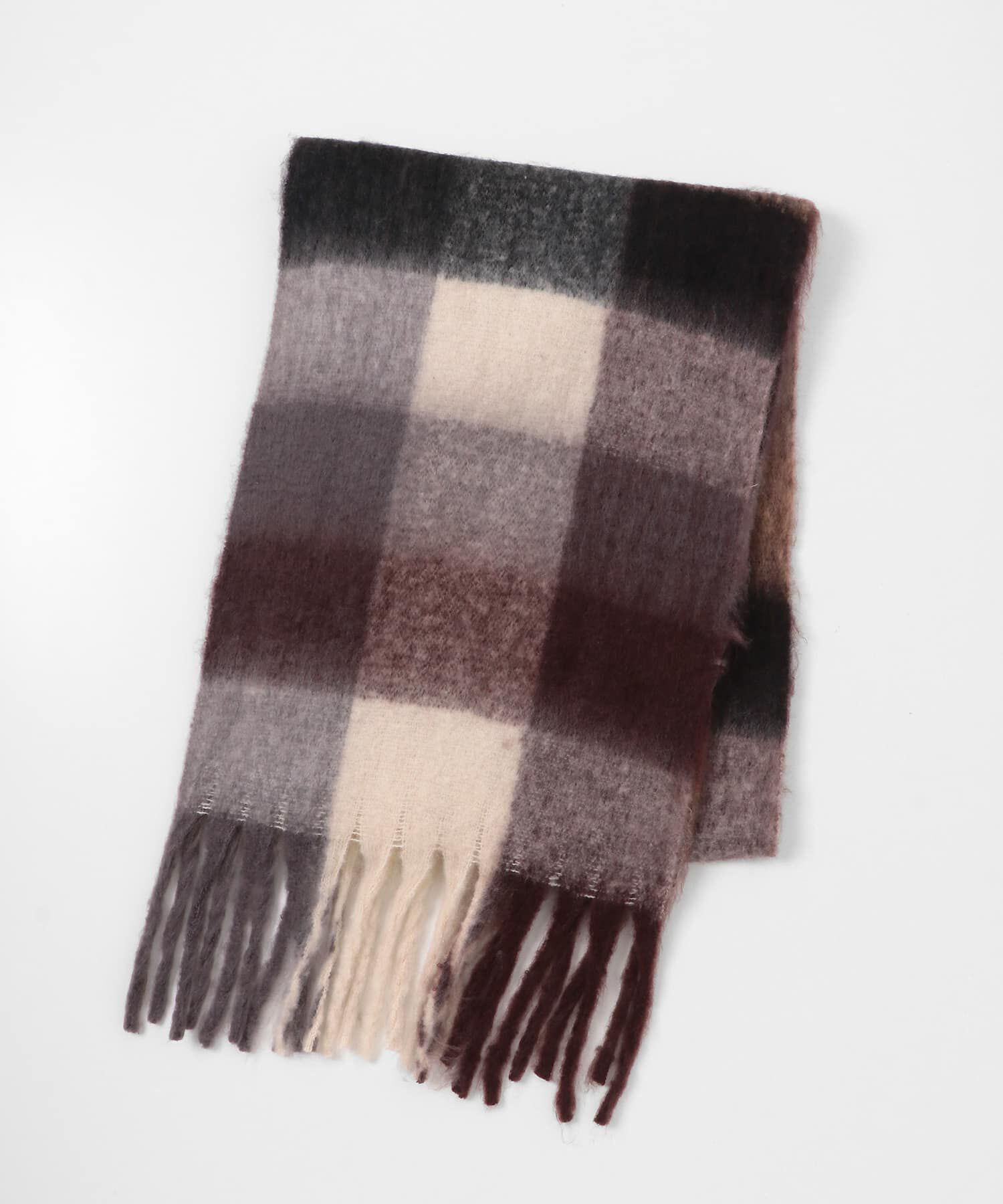 Sonny Label 「フラッフィーボリュームチェックマフラー」|マフラー|