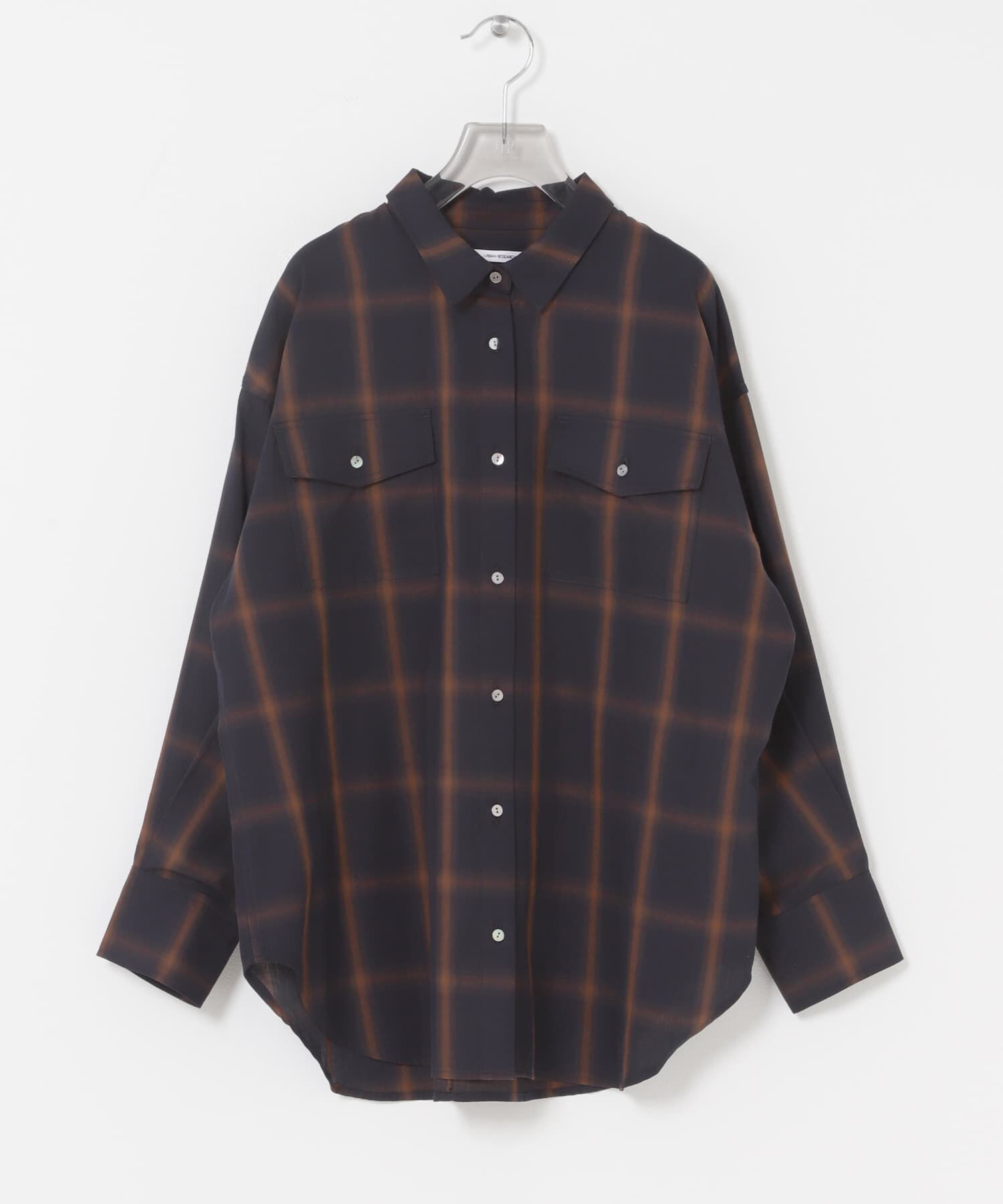 URBAN RESEARCH「オンブレーチェックオーバーシャツ」|シャツ・ブラウス|