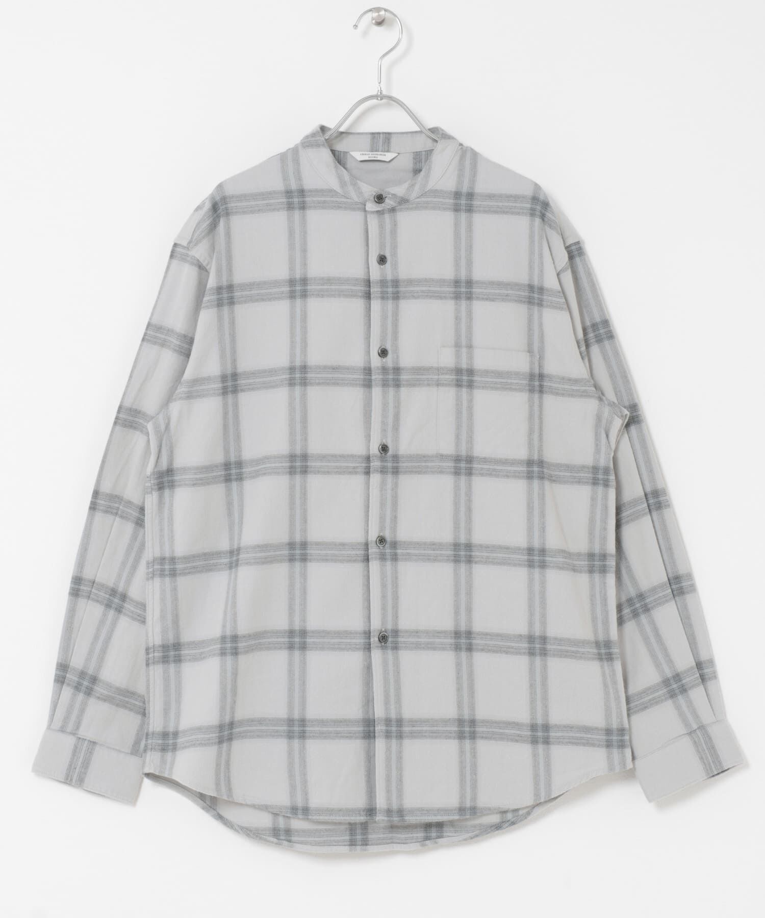 URBAN RESEARCH DOORS「防シワ起毛ネルバンドカラーシャツ」|シャツ・ブラウス|