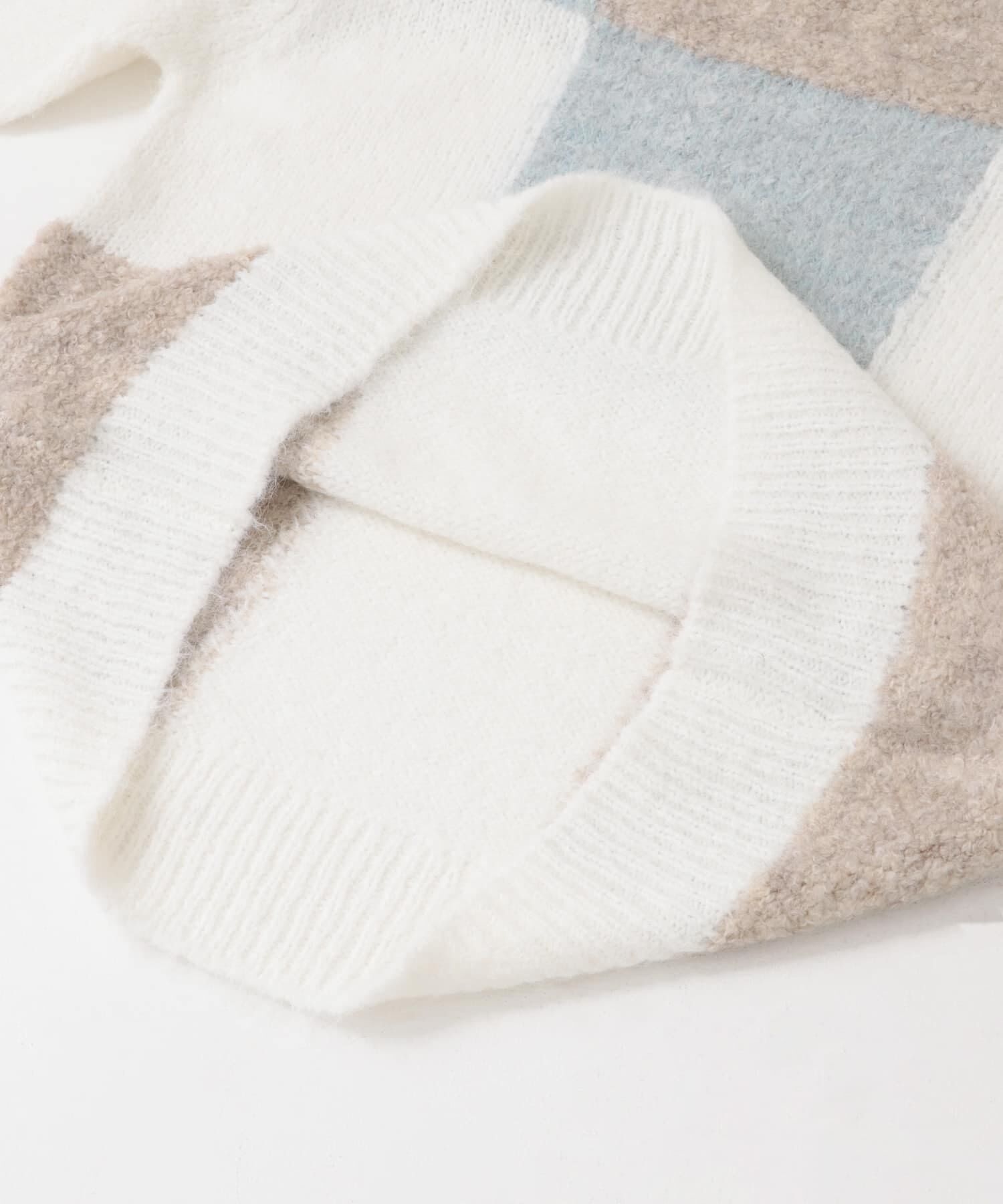  「ブロックチェックニット」|ニット・セーター|