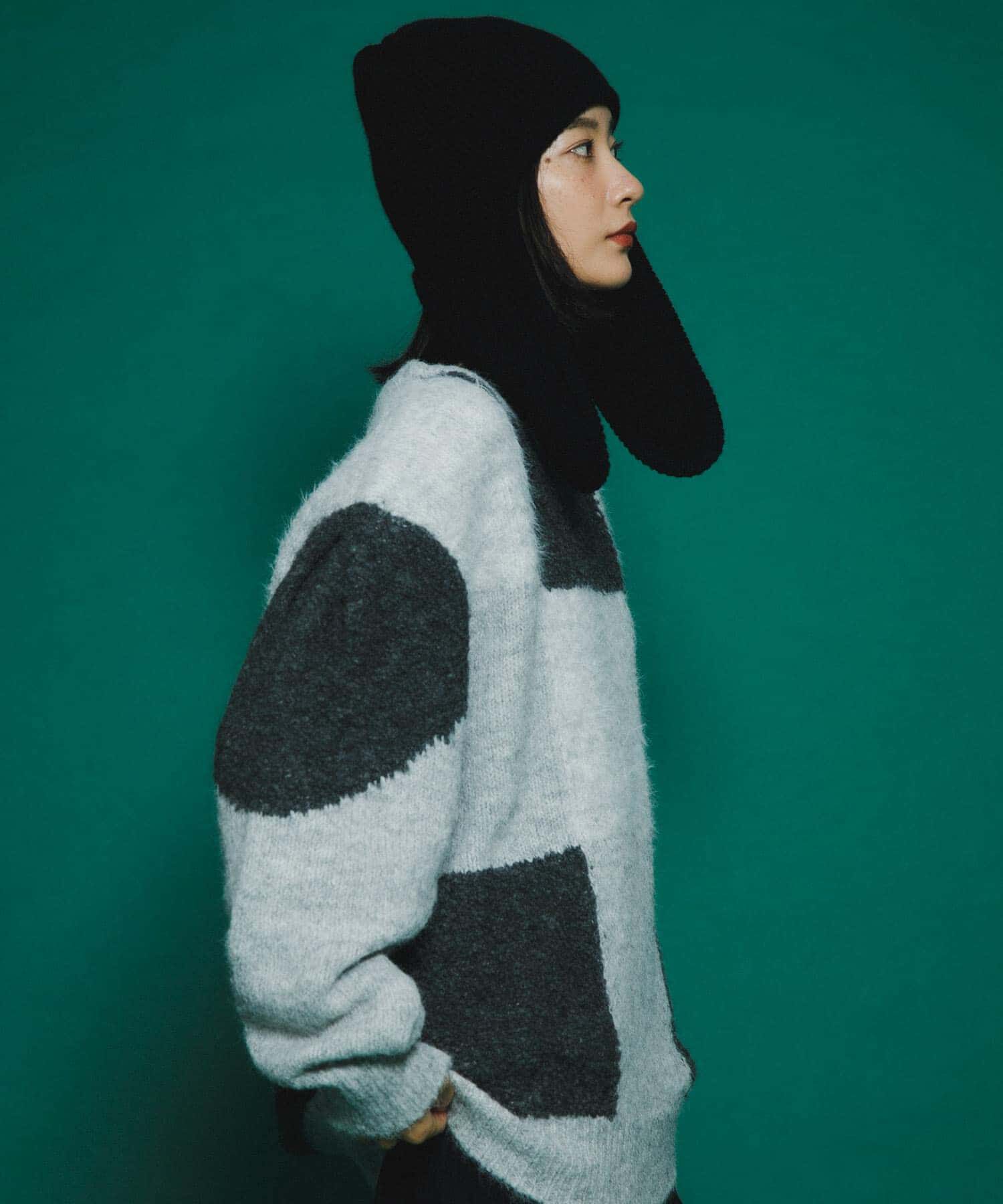  「ブロックチェックニット」|ニット・セーター|