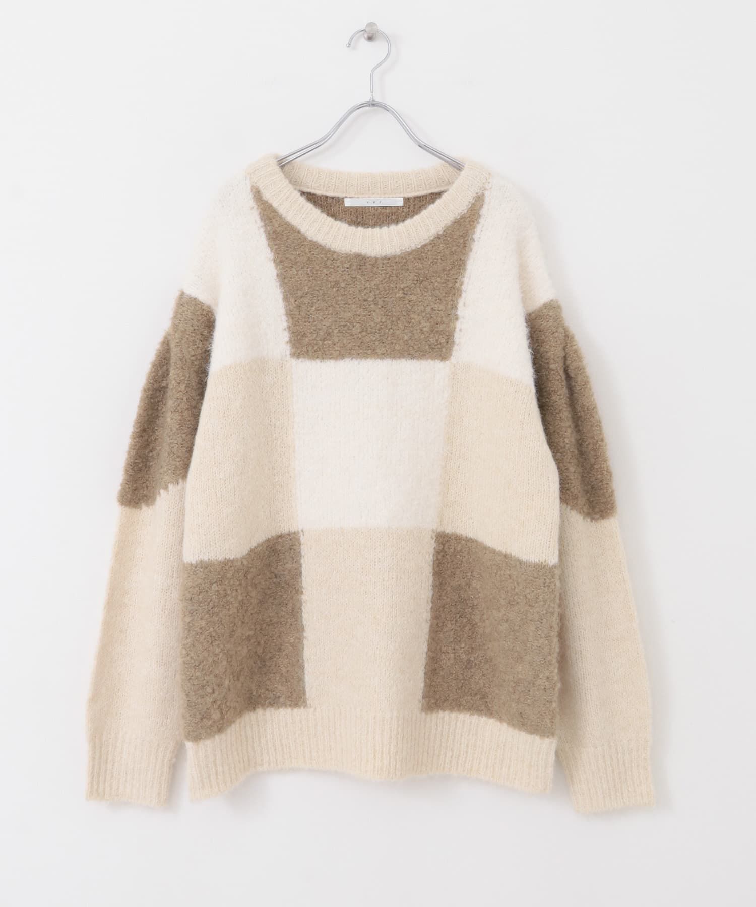  「ブロックチェックニット」|ニット・セーター|