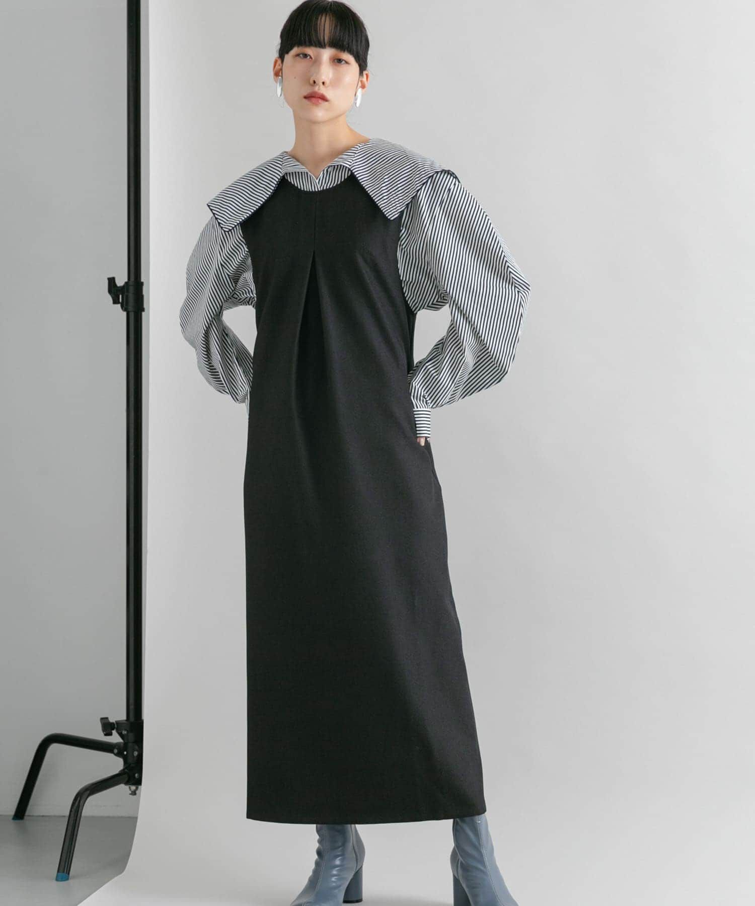  「『2サイズ展開』BACKクロスジャンパースカート」|ワンピース|