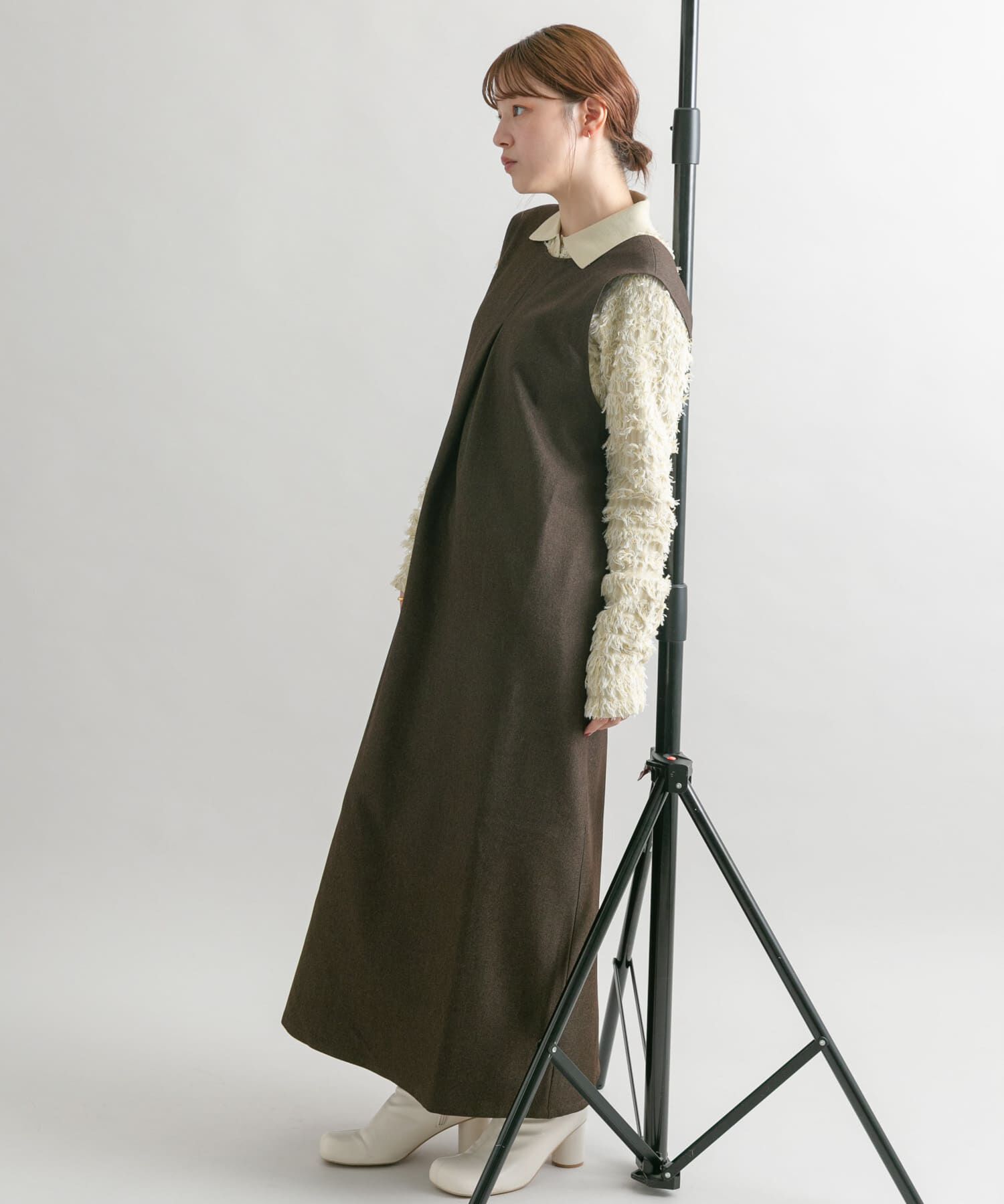  「『2サイズ展開』BACKクロスジャンパースカート」|ワンピース|