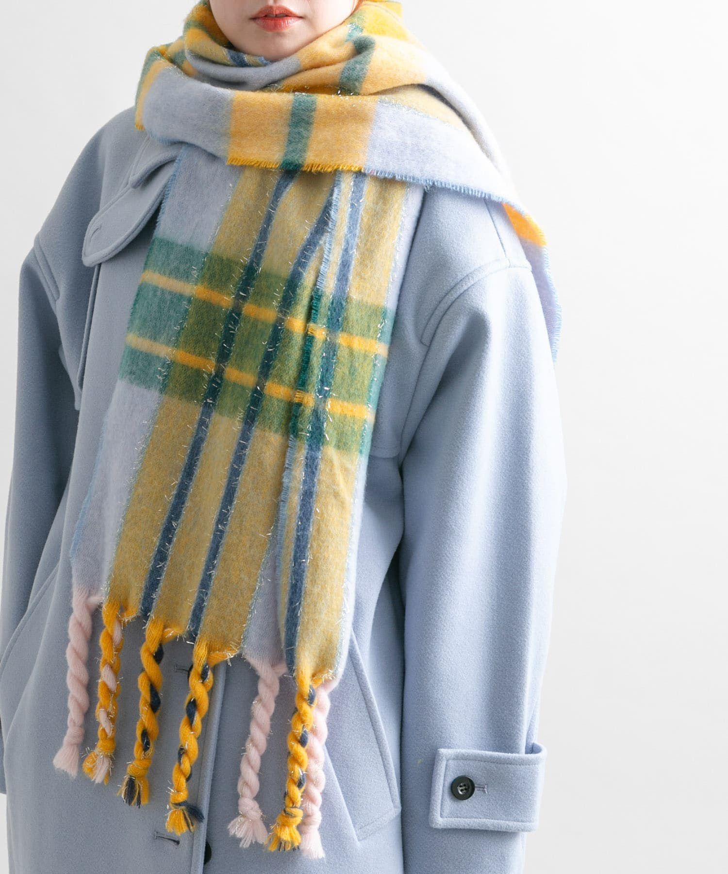  「ラメチェックマフラー」|マフラー|