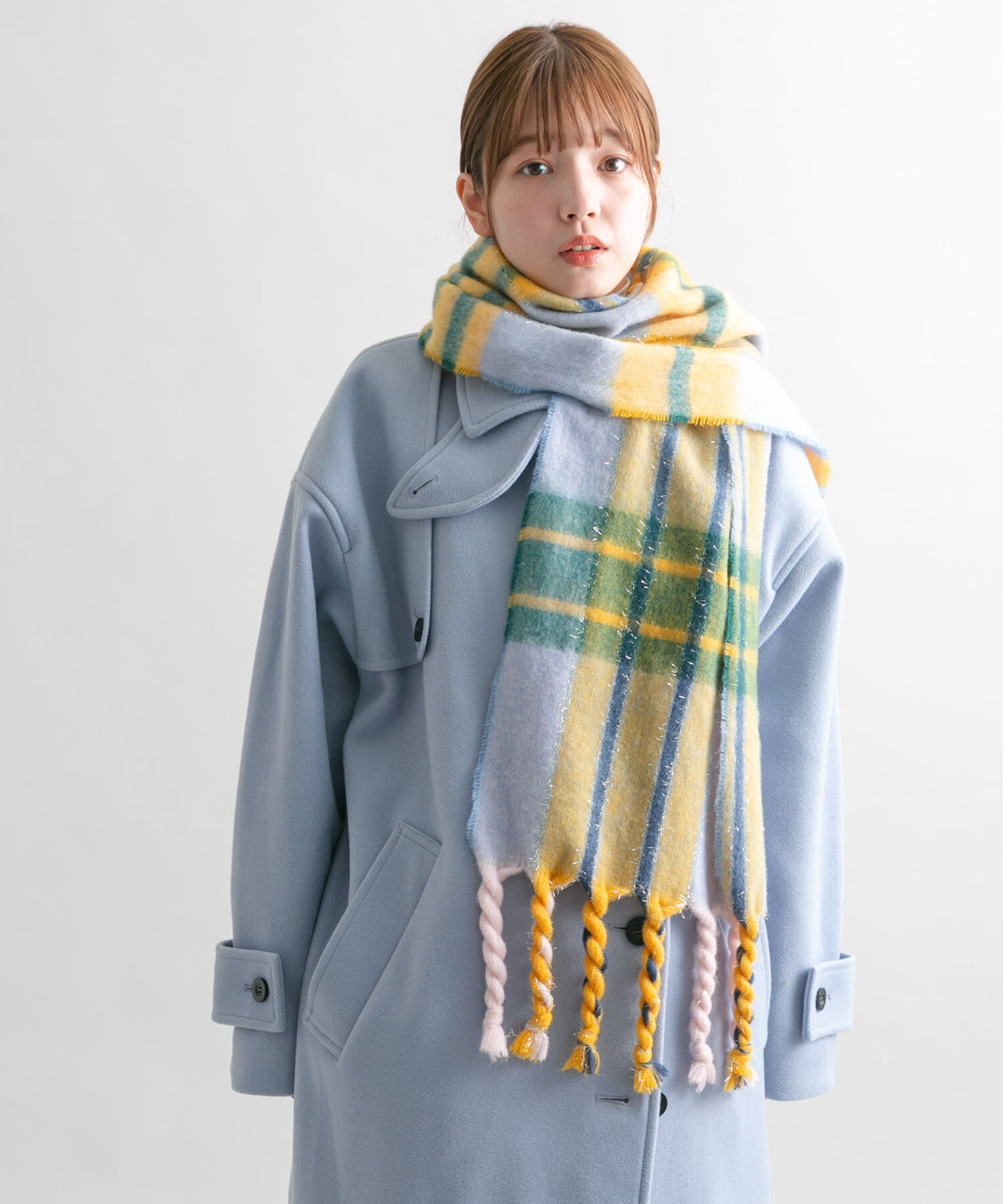  「ラメチェックマフラー」|マフラー|