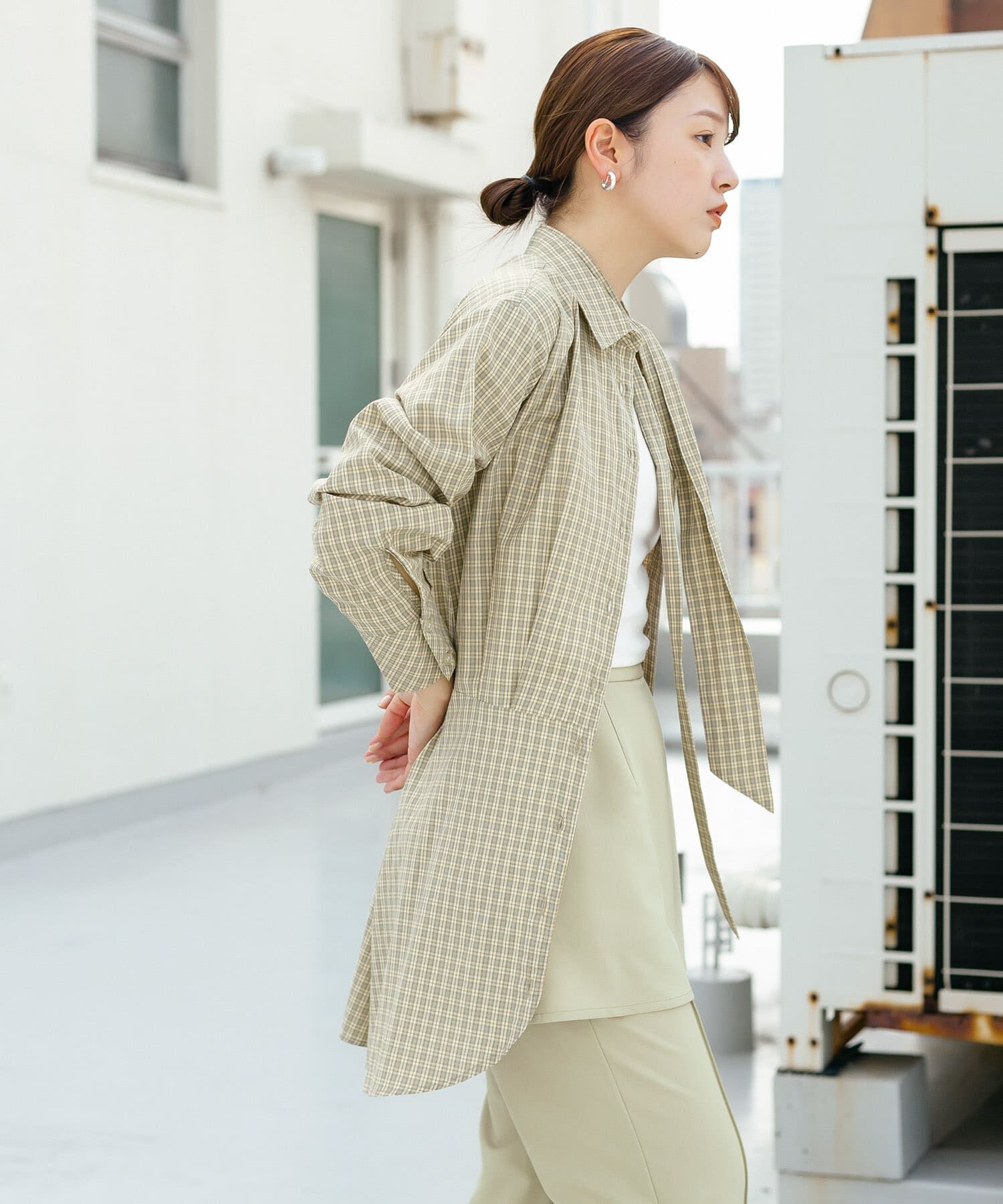  「ウエストマークチェックシャツ」|シャツ・ブラウス|