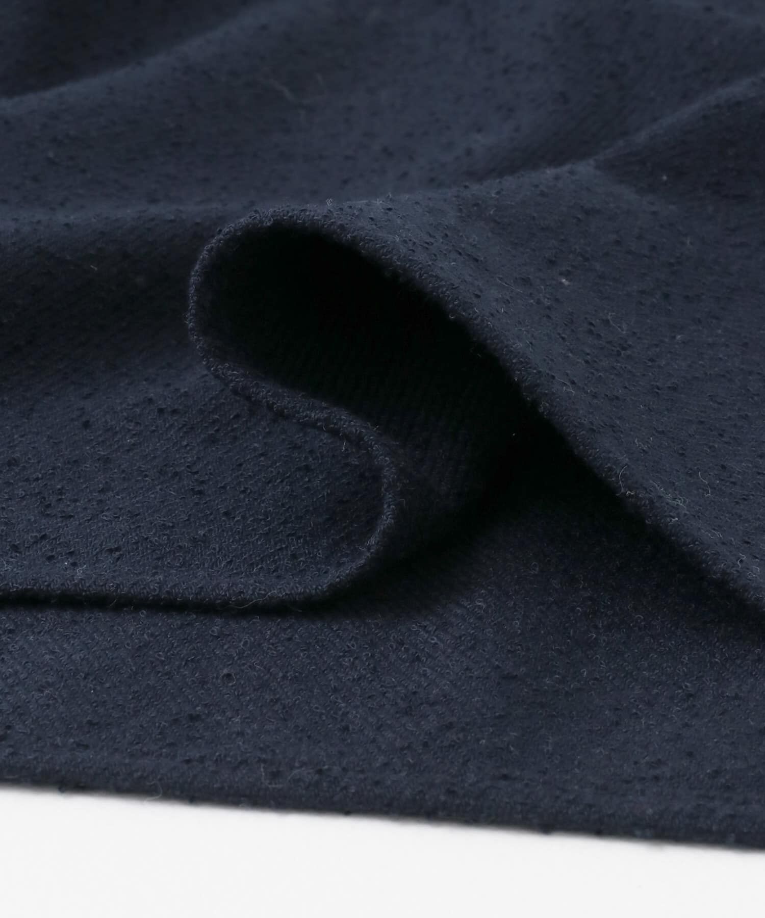  「スタンドカラーブークレコート」|ノーカラーコート|