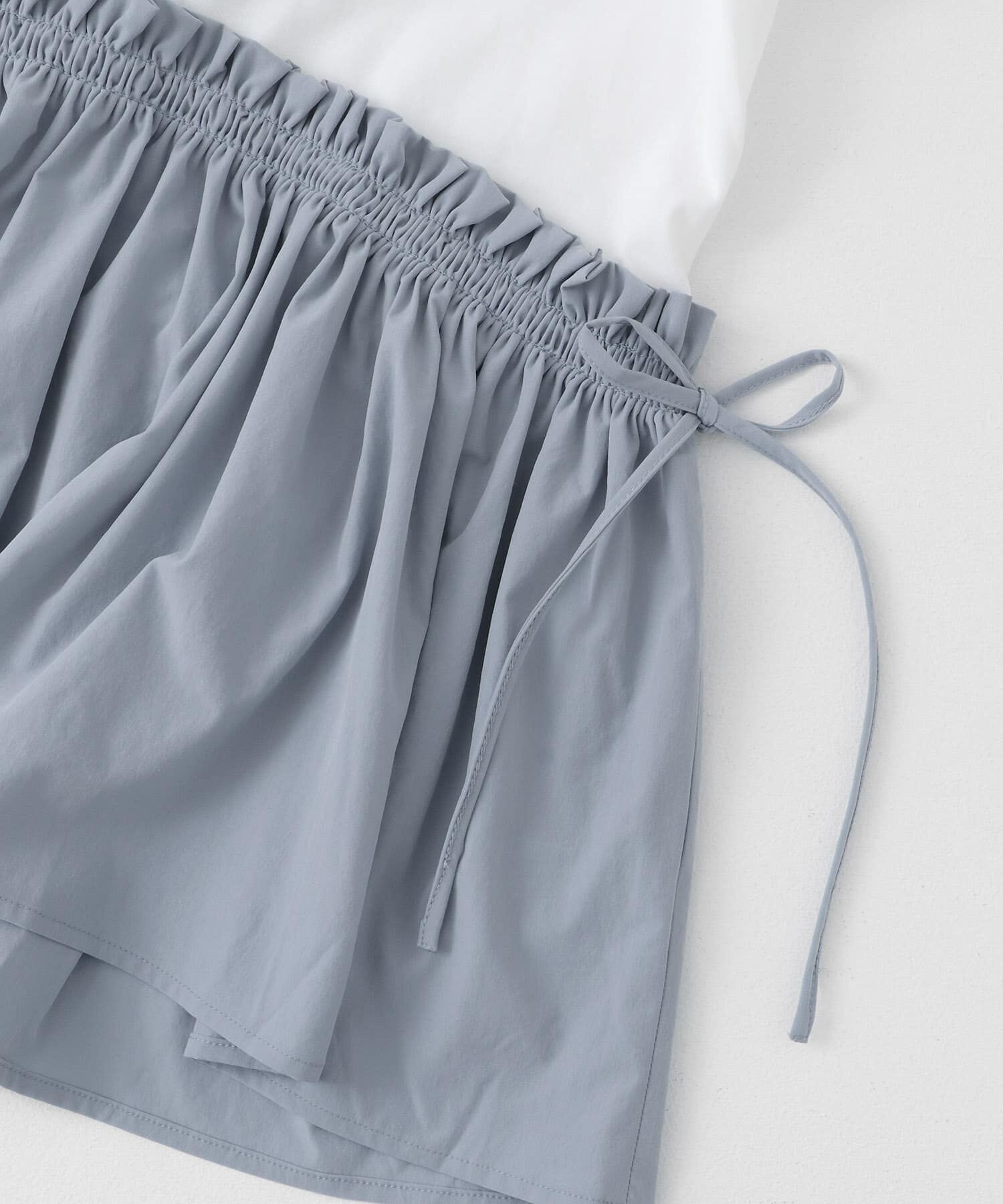  「汗ジミ防止ペプラムドッキングTEE」|Tシャツ・カットソー|