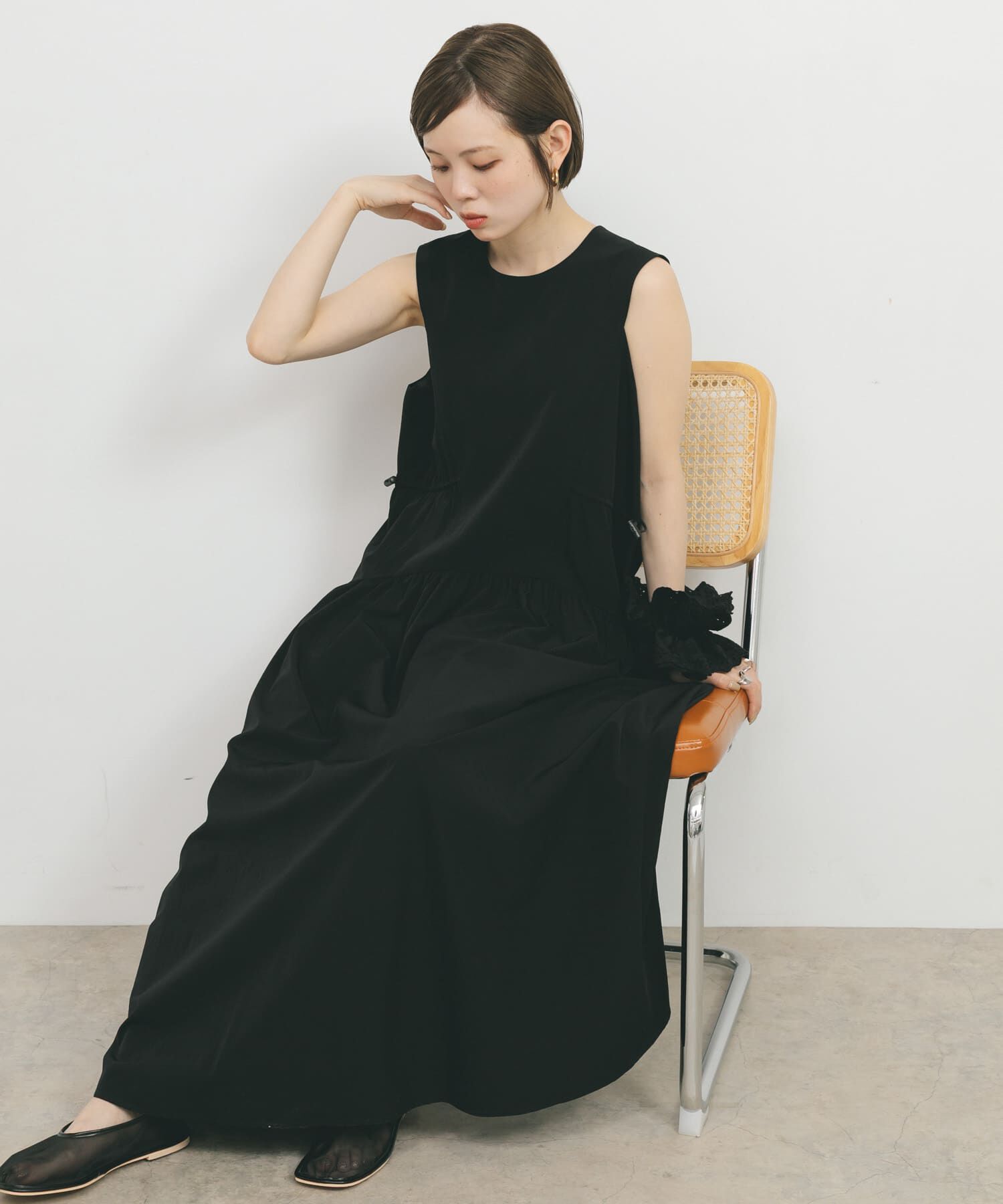  「ノースリーブドロストワンピース」|ワンピース|