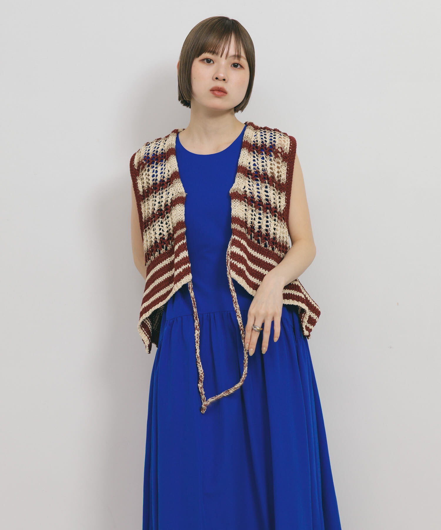  「ノースリーブドロストワンピース」|ワンピース|