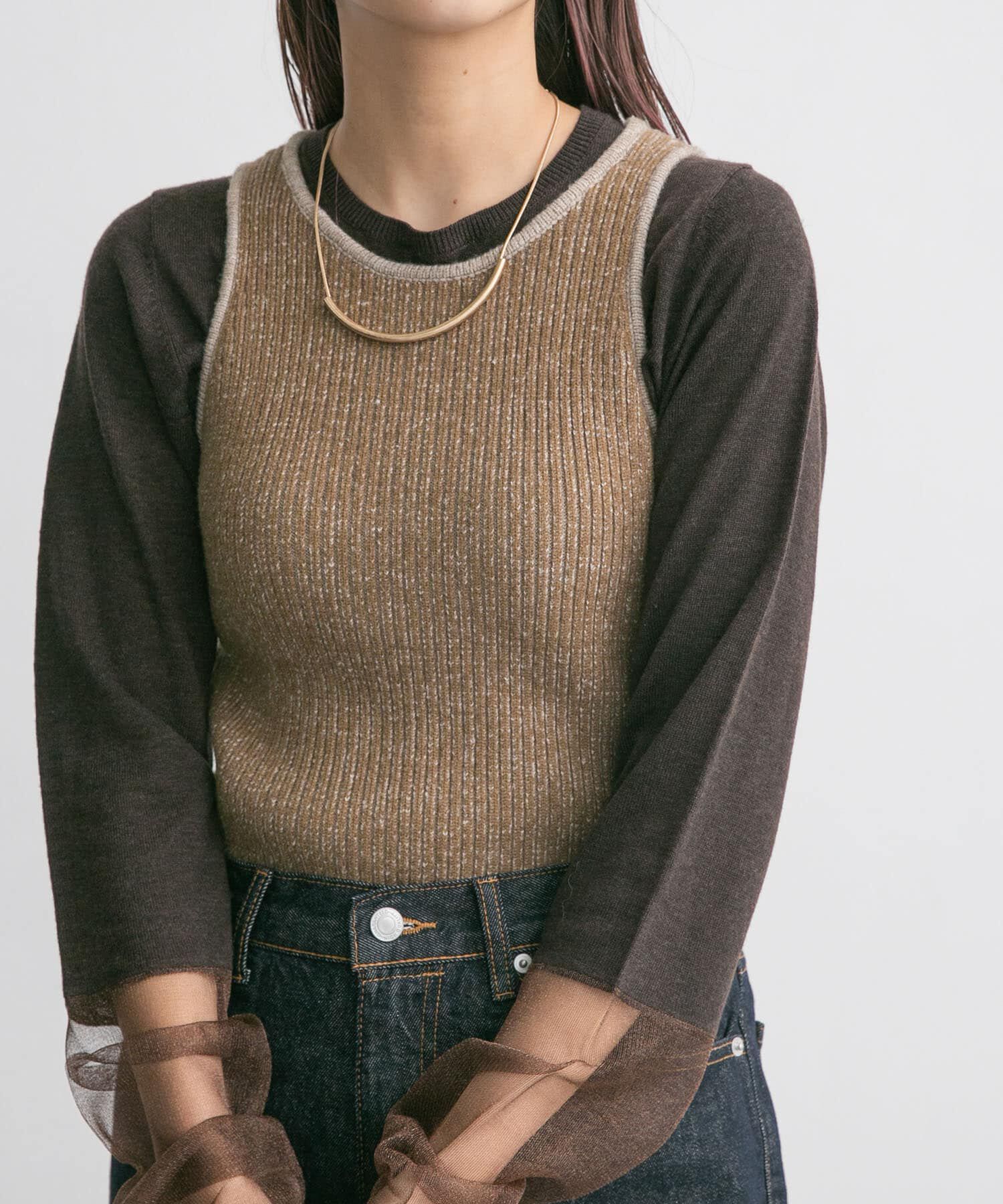  「アメスリニットタンクトップ」|タンクトップ|