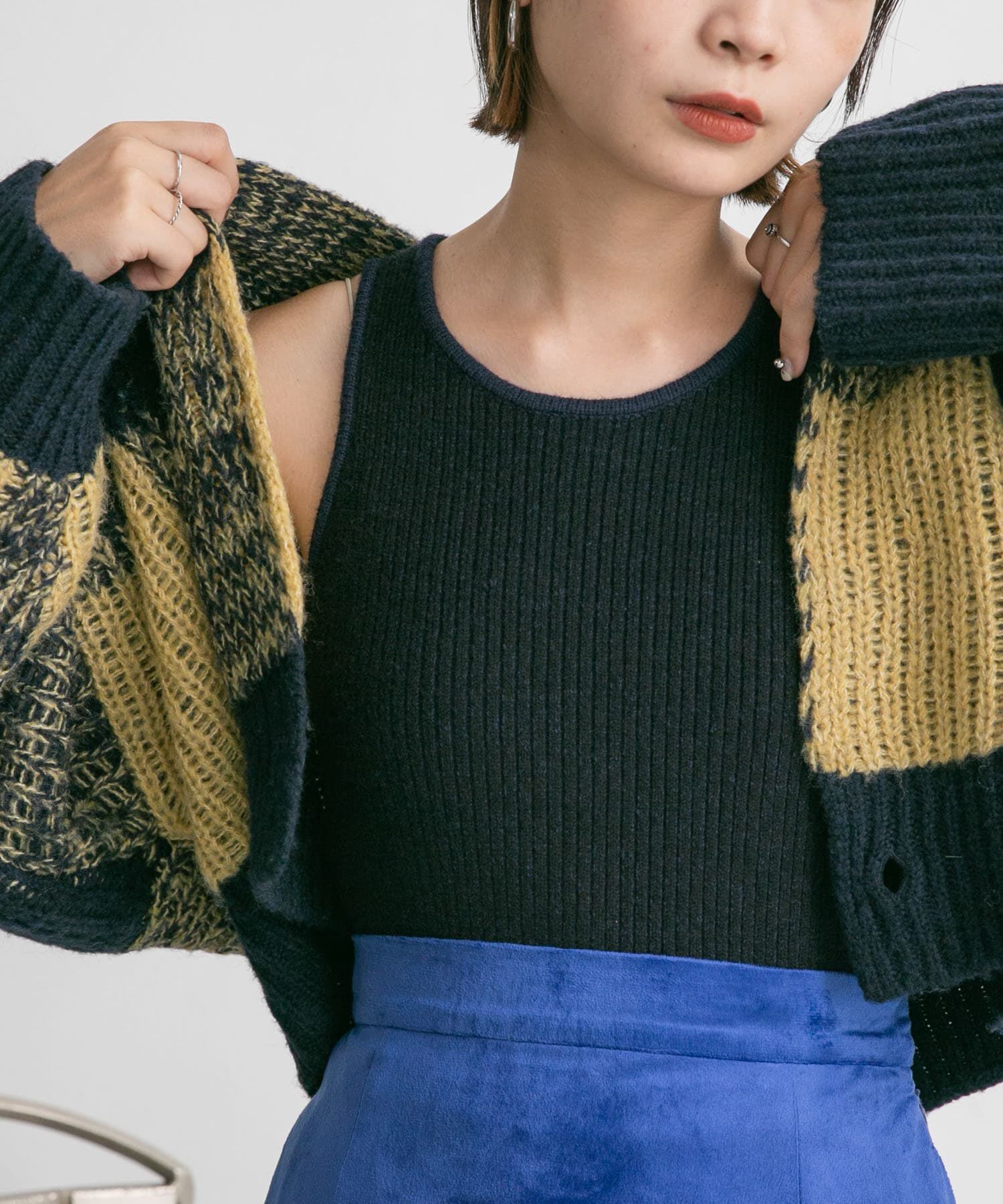  「アメスリニットタンクトップ」|タンクトップ|