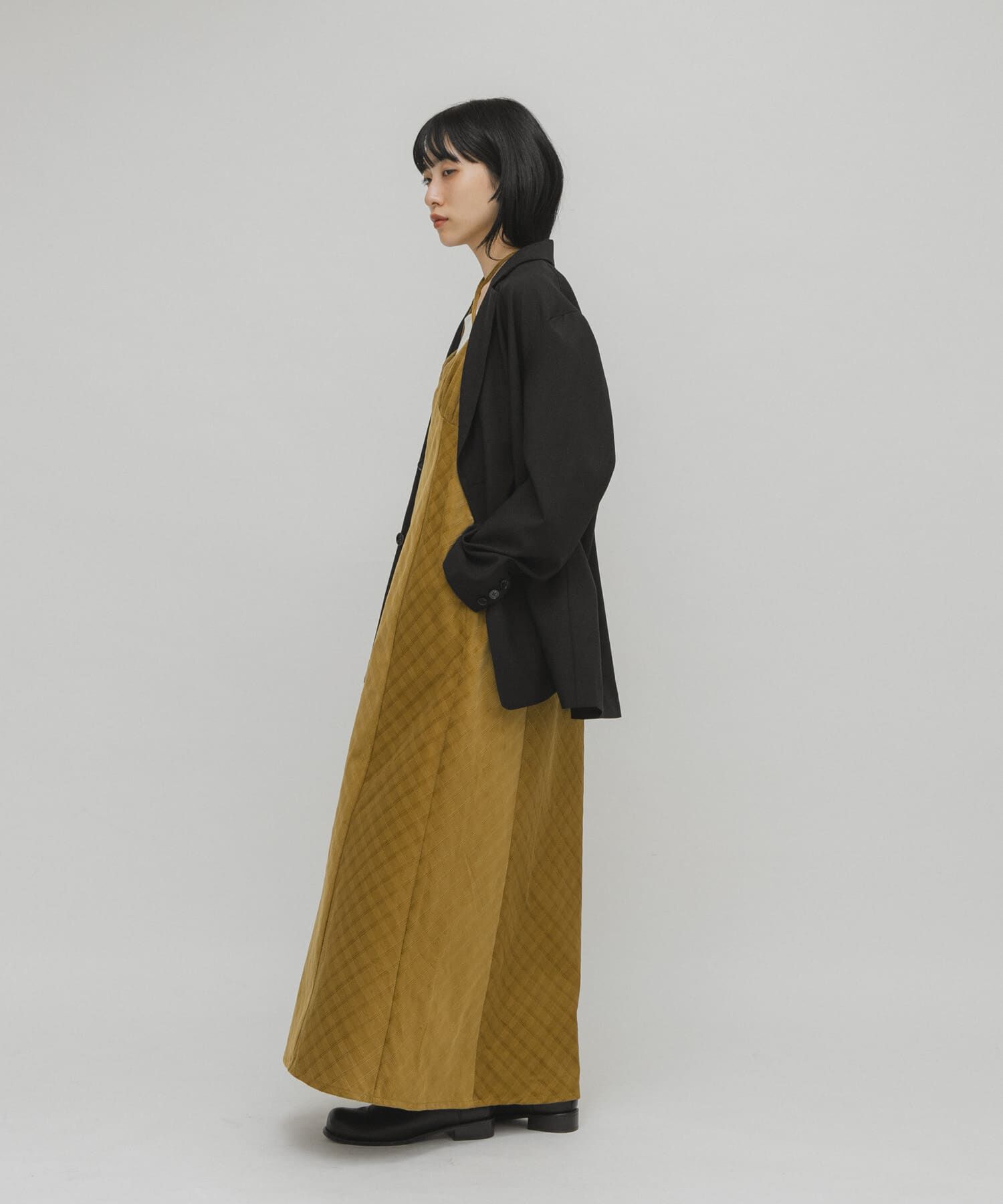  「チェックコーデュロイキャミワンピース」|ワンピース|