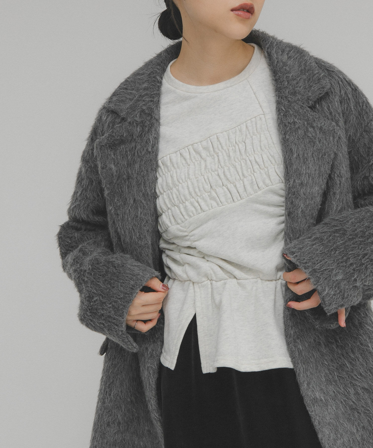  「ランダムシャーリングプルオーバー」|Tシャツ・カットソー|オートミール