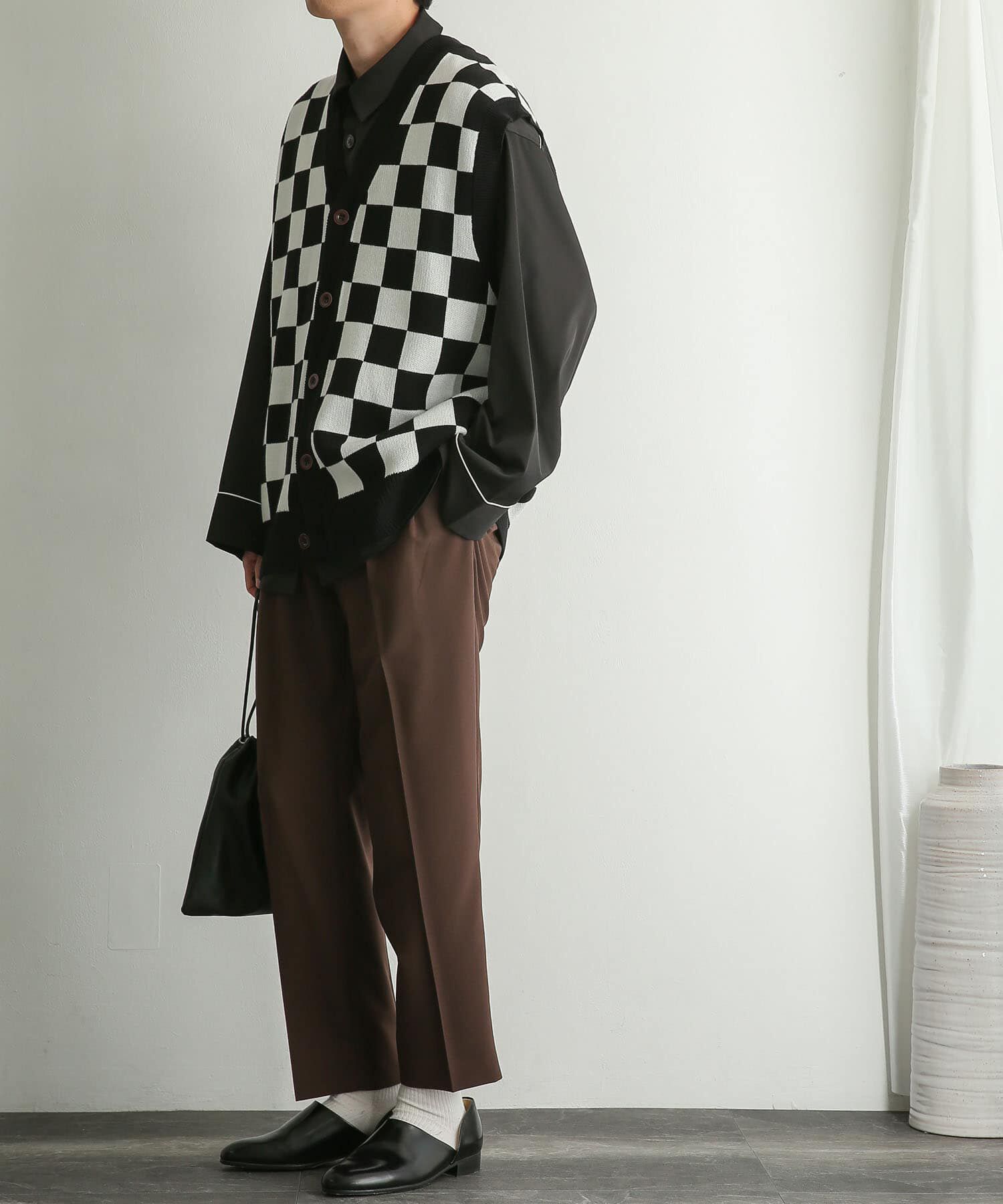 SENSE OF PLACE by URBAN RESEARCH「ブロックチェックカーディガンニットベスト」|ベスト・ジレ|