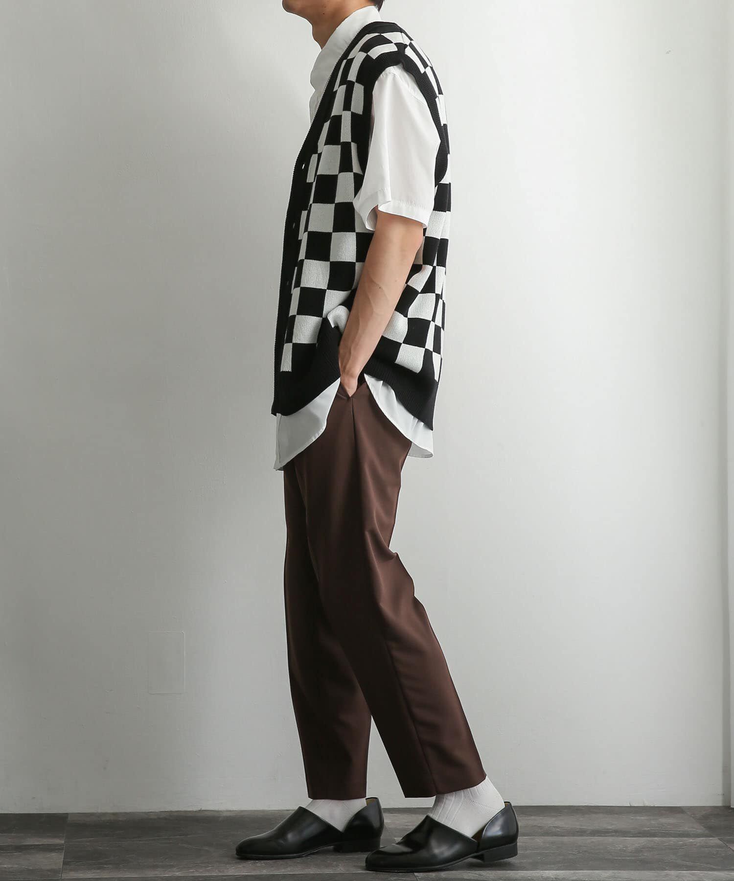 SENSE OF PLACE by URBAN RESEARCH「ブロックチェックカーディガンニットベスト」|ベスト・ジレ|