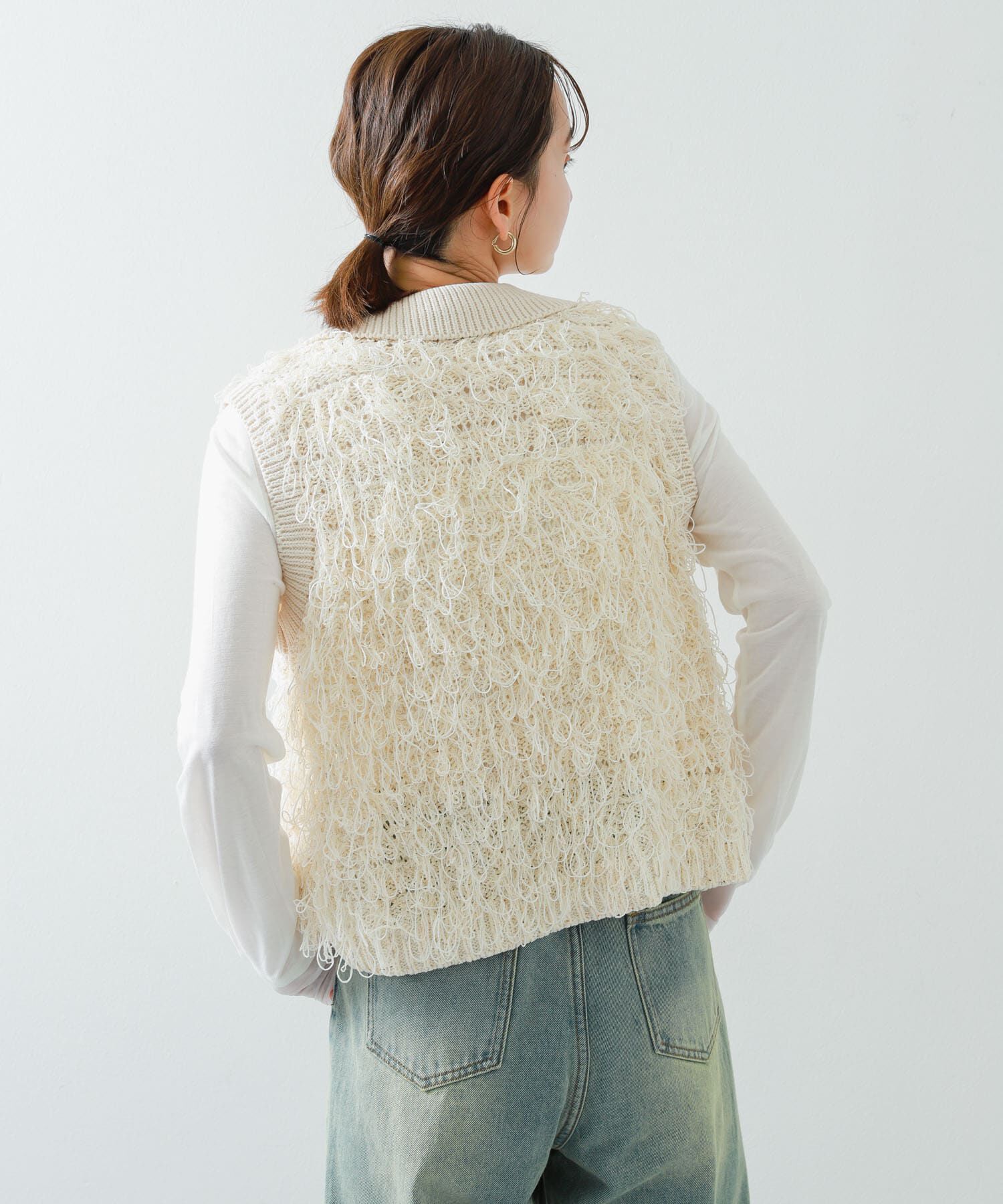 SENSE OF PLACE by URBAN RESEARCH「ループヤーンニットベスト」|ベスト・ジレ|