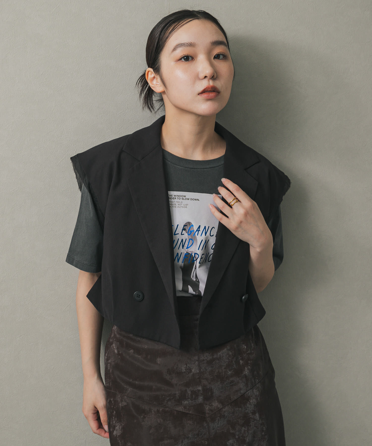 SENSE OF PLACE by URBAN RESEARCH「テーラードクロップドジレ」|ベスト・ジレ|