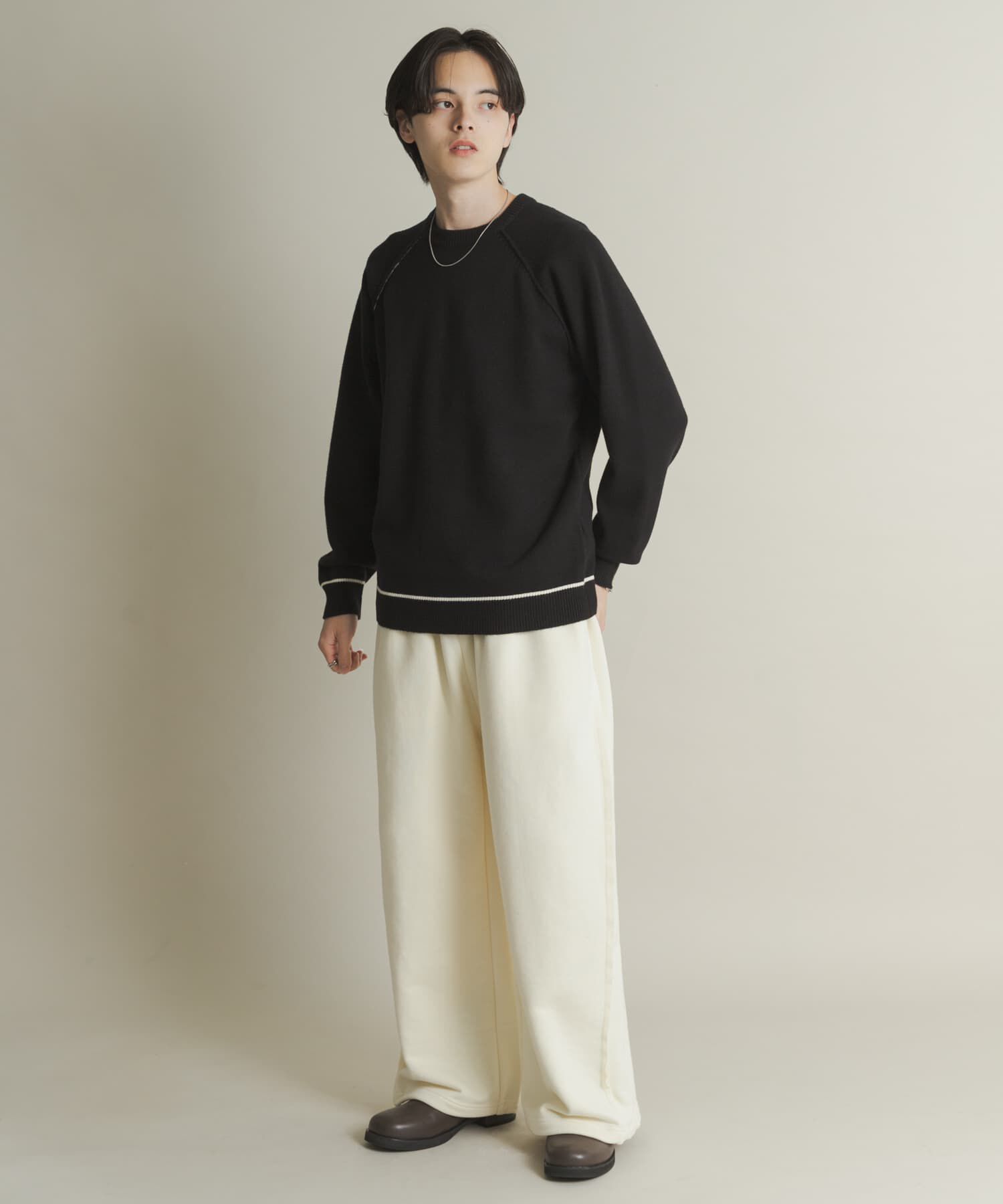 SENSE OF PLACE by URBAN RESEARCH「『一部WEB限定ｶﾗｰ』『洗濯可/毛玉防止』ｽﾄﾚｯﾁﾊｲｼｮｸﾗｲﾝﾆ」|ニット・セーター|