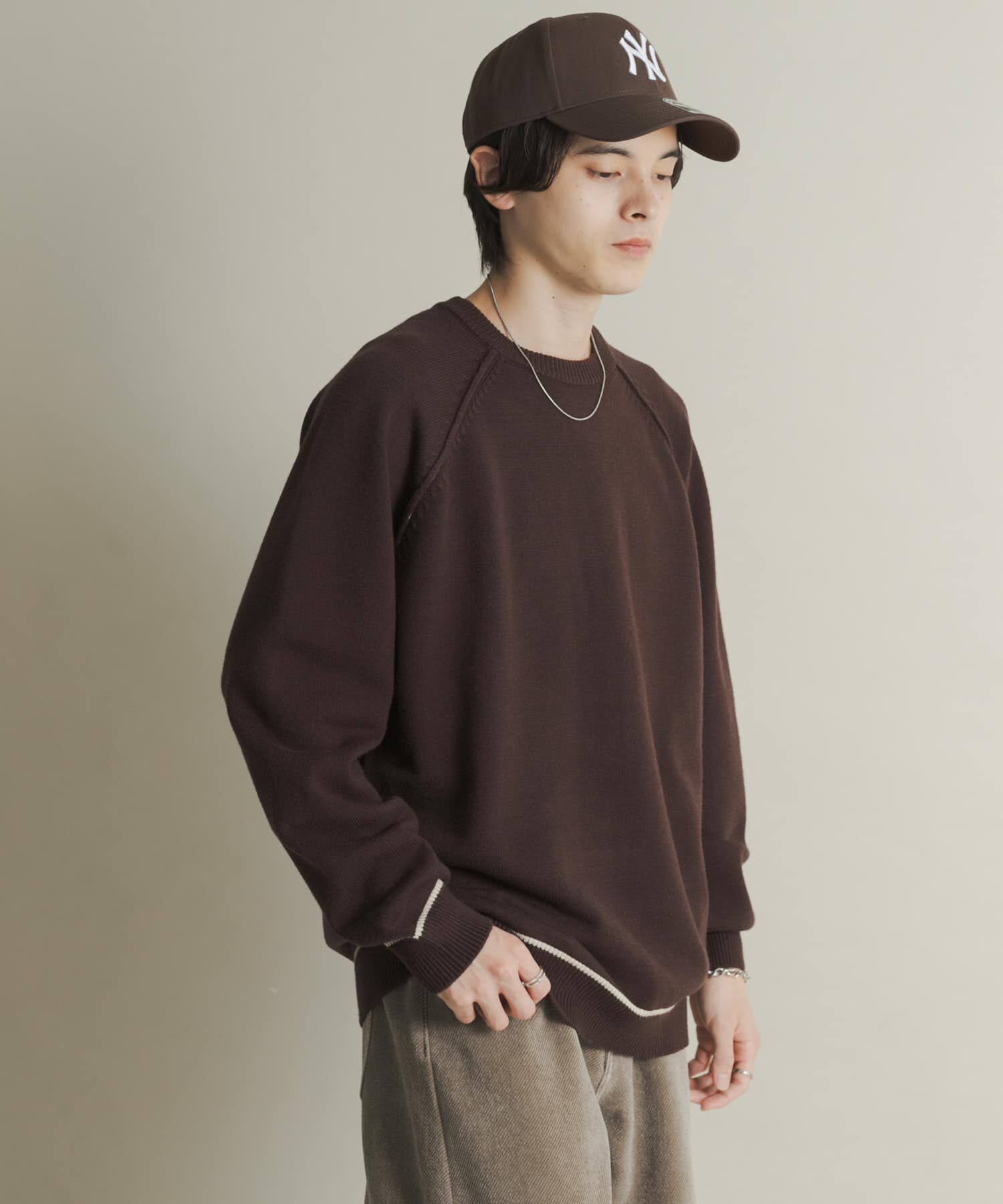 SENSE OF PLACE by URBAN RESEARCH「『一部WEB限定ｶﾗｰ』『洗濯可/毛玉防止』ｽﾄﾚｯﾁﾊｲｼｮｸﾗｲﾝﾆ」|ニット・セーター|