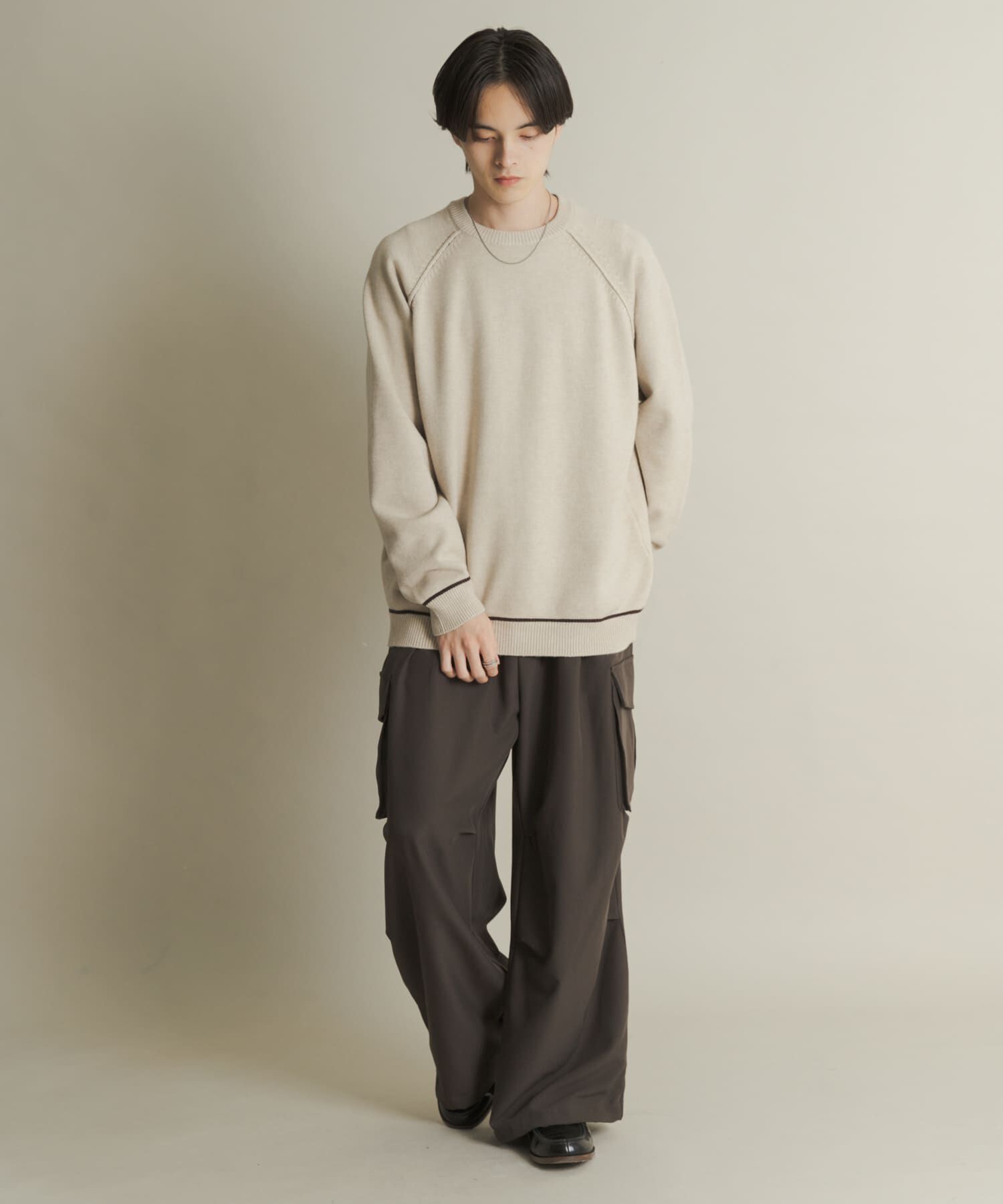 SENSE OF PLACE by URBAN RESEARCH「『一部WEB限定ｶﾗｰ』『洗濯可/毛玉防止』ｽﾄﾚｯﾁﾊｲｼｮｸﾗｲﾝﾆ」|ニット・セーター|