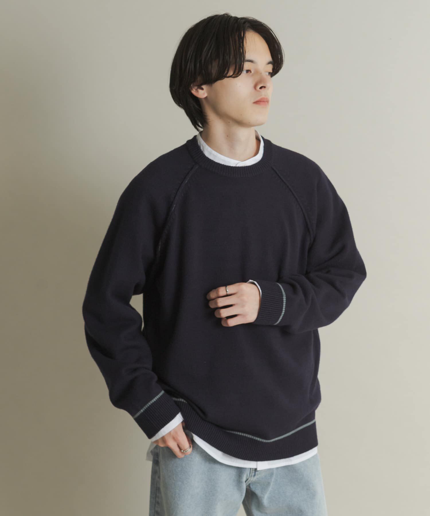 SENSE OF PLACE by URBAN RESEARCH「『一部WEB限定ｶﾗｰ』『洗濯可/毛玉防止』ｽﾄﾚｯﾁﾊｲｼｮｸﾗｲﾝﾆ」|ニット・セーター|