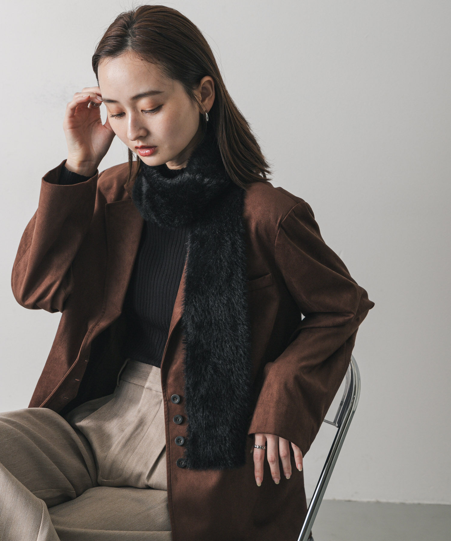 SENSE OF PLACE by URBAN RESEARCH「シャギーナローストール」|マフラー|