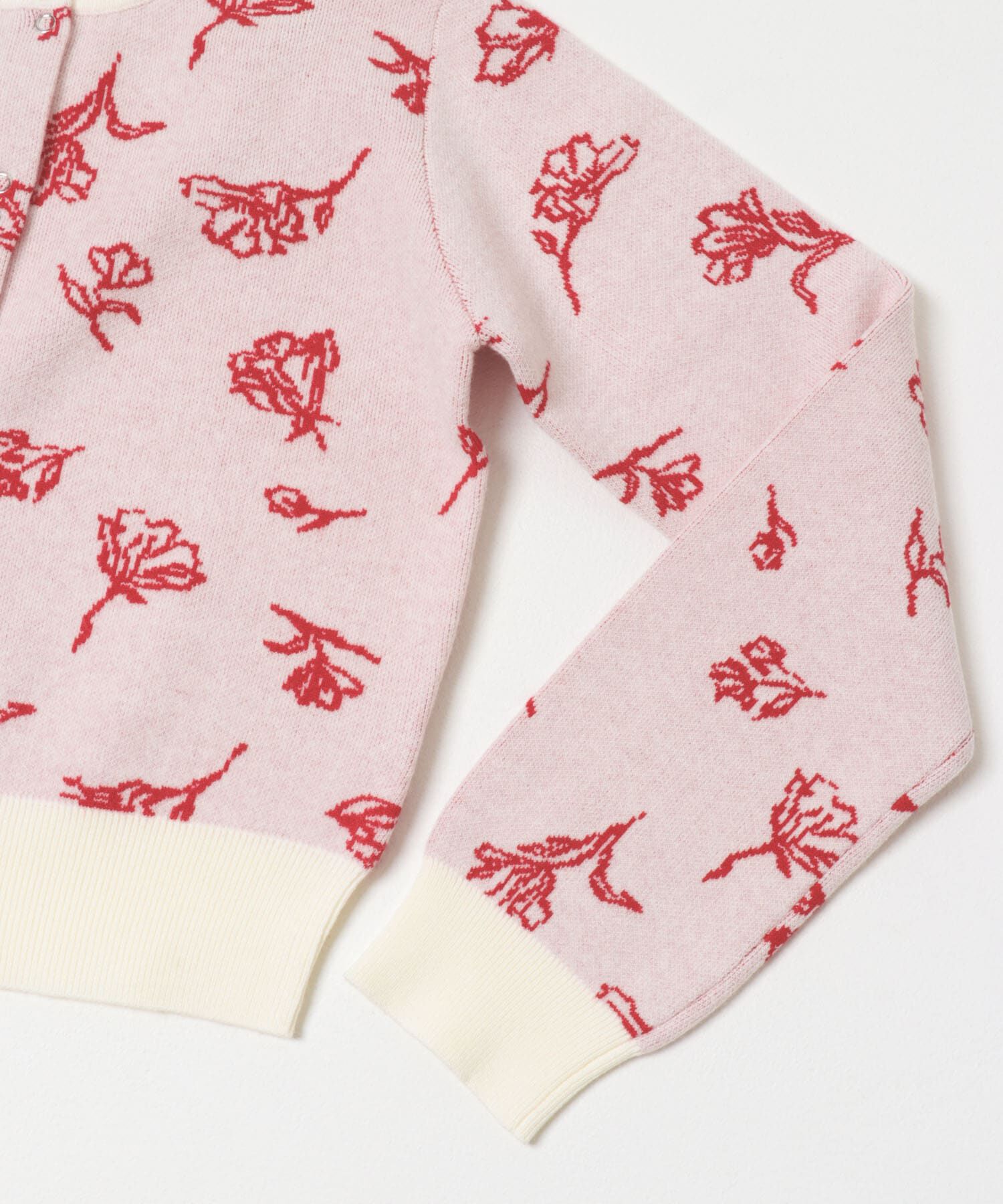 SENSE OF PLACE by URBAN RESEARCH「『洗濯可』ジャガードフラワーコンパクトニットカーディガン」|カーディガン|