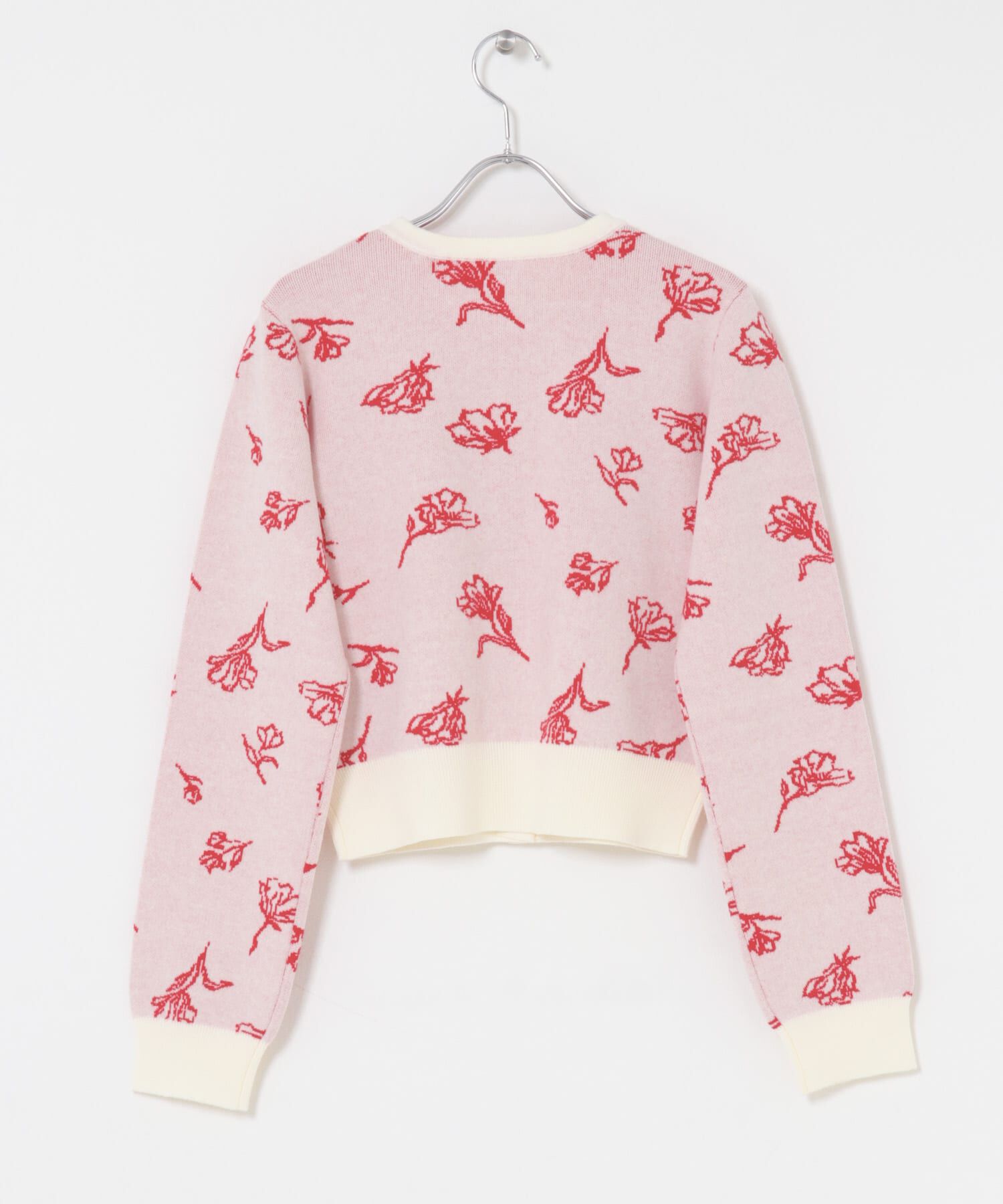 SENSE OF PLACE by URBAN RESEARCH「『洗濯可』ジャガードフラワーコンパクトニットカーディガン」|カーディガン|