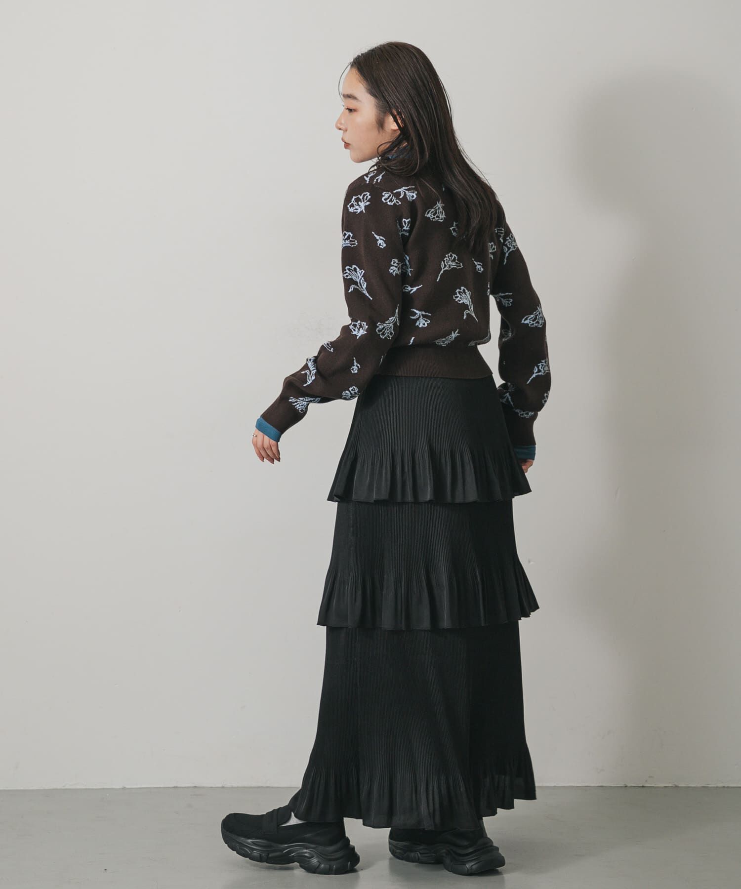 SENSE OF PLACE by URBAN RESEARCH「『洗濯可』ジャガードフラワーコンパクトニットカーディガン」|カーディガン|