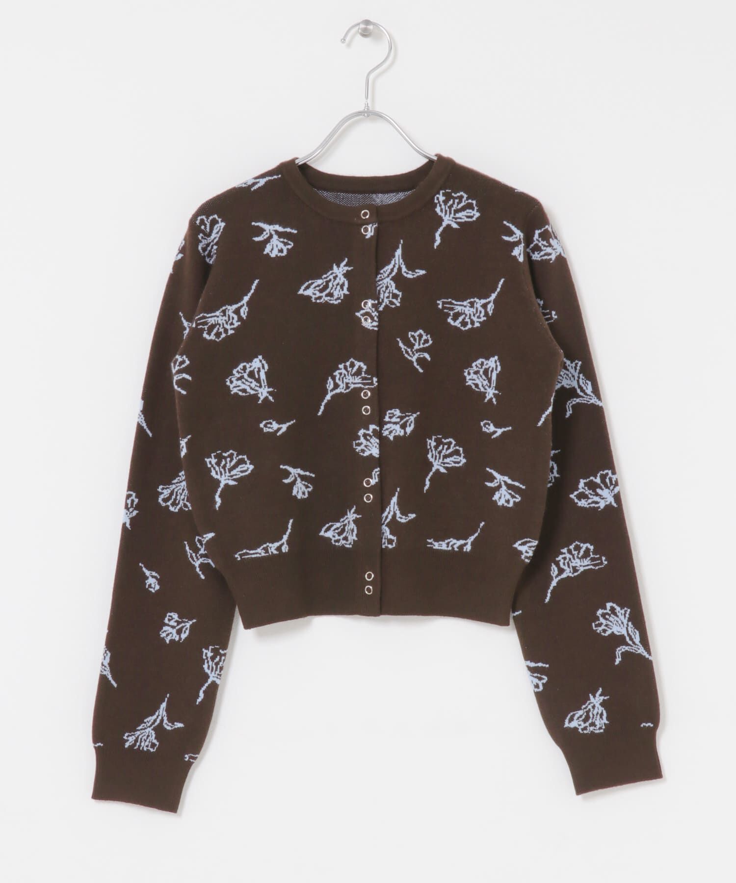 SENSE OF PLACE by URBAN RESEARCH「『洗濯可』ジャガードフラワーコンパクトニットカーディガン」|カーディガン|