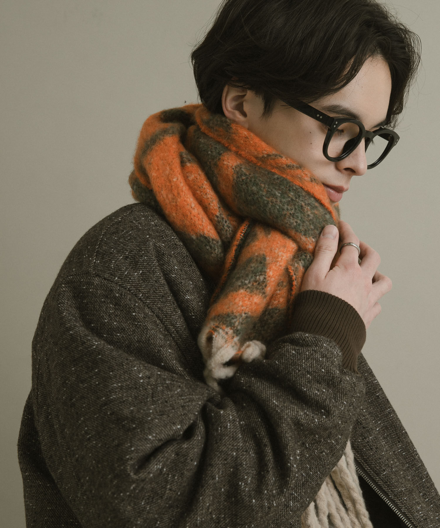 SENSE OF PLACE by URBAN RESEARCH「ラインチェックボリュームマフラー」|マフラー|