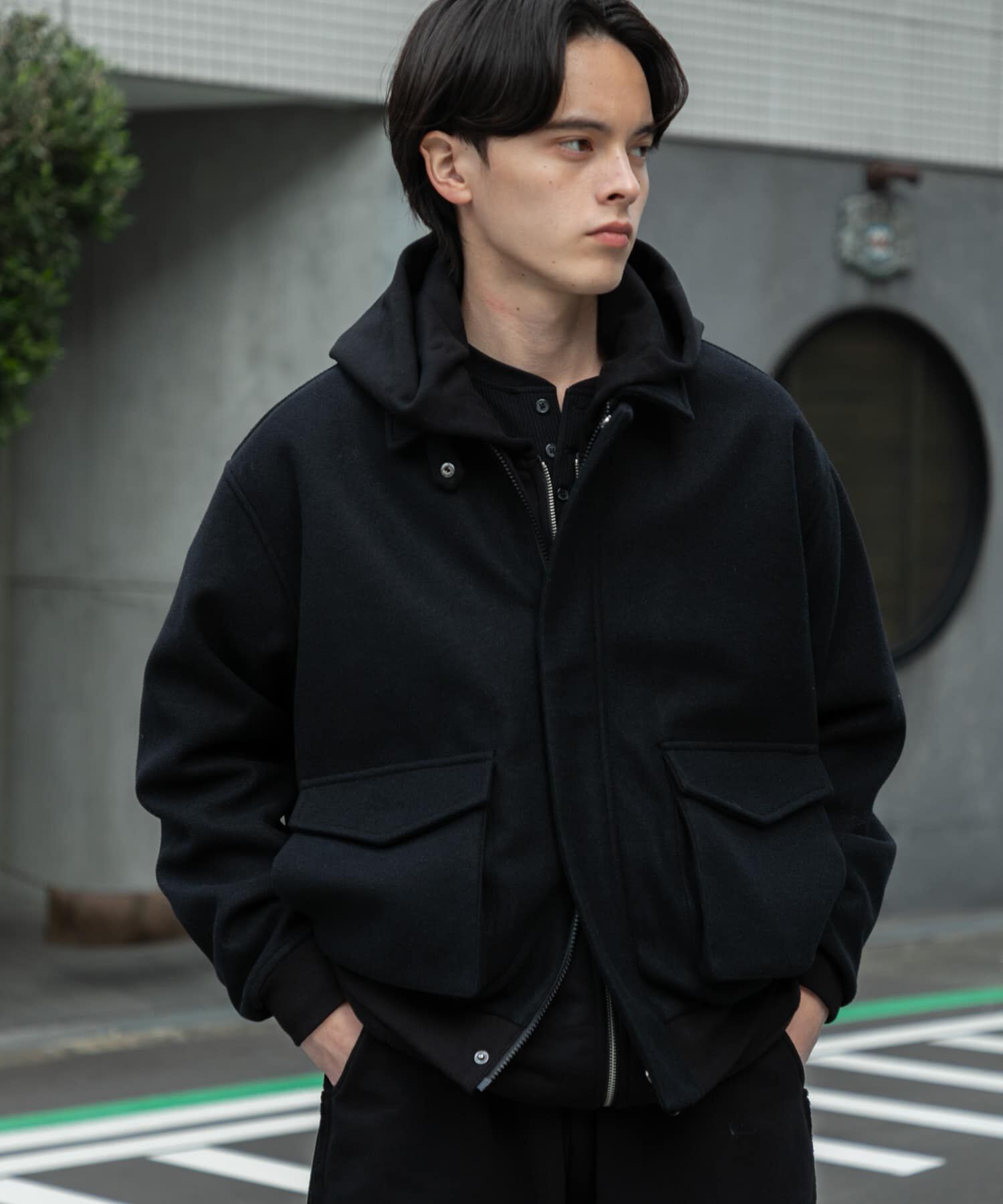 SENSE OF PLACE by URBAN RESEARCH「『UR TECH』カットメルトンブルゾン」|ブルゾン・スタジャン|