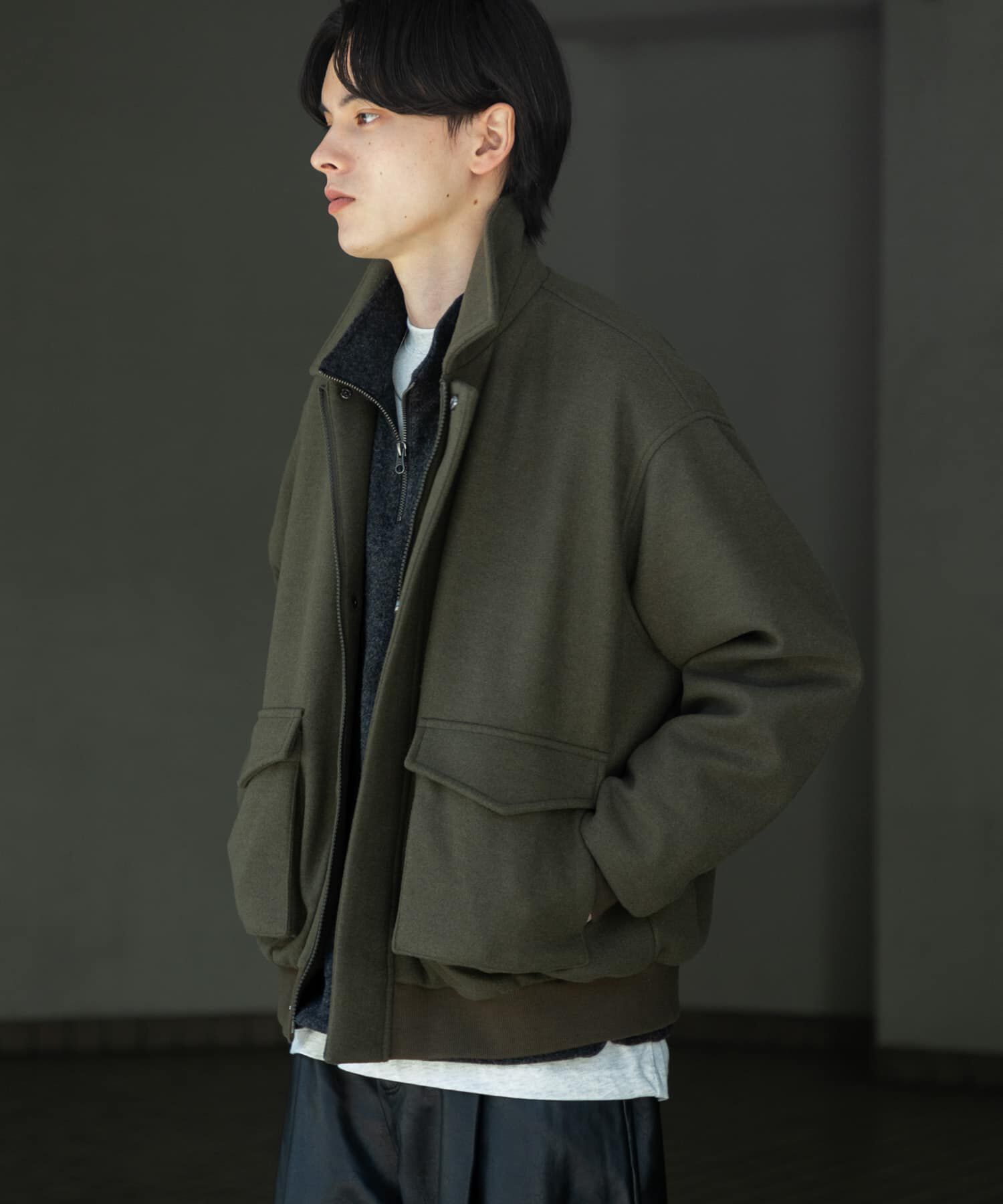 SENSE OF PLACE by URBAN RESEARCH「『UR TECH』カットメルトンブルゾン」|ブルゾン・スタジャン|