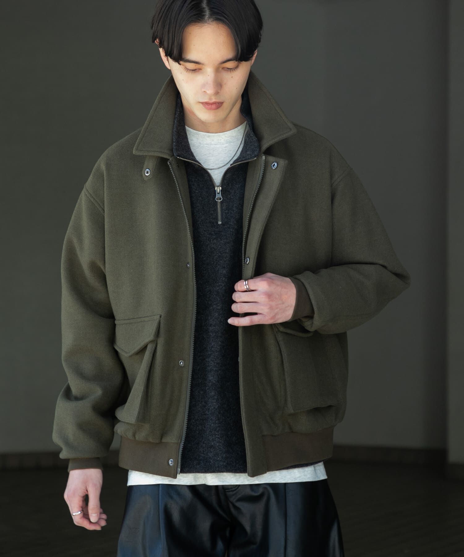 SENSE OF PLACE by URBAN RESEARCH「『UR TECH』カットメルトンブルゾン」|ブルゾン・スタジャン|