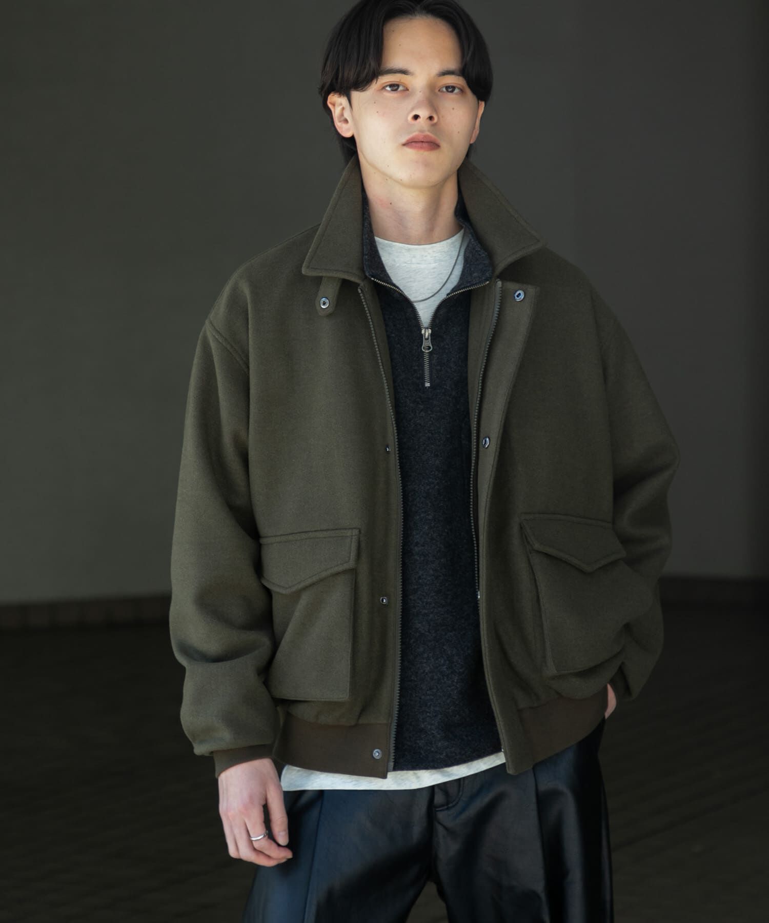 SENSE OF PLACE by URBAN RESEARCH「『UR TECH』カットメルトンブルゾン」|ブルゾン・スタジャン|