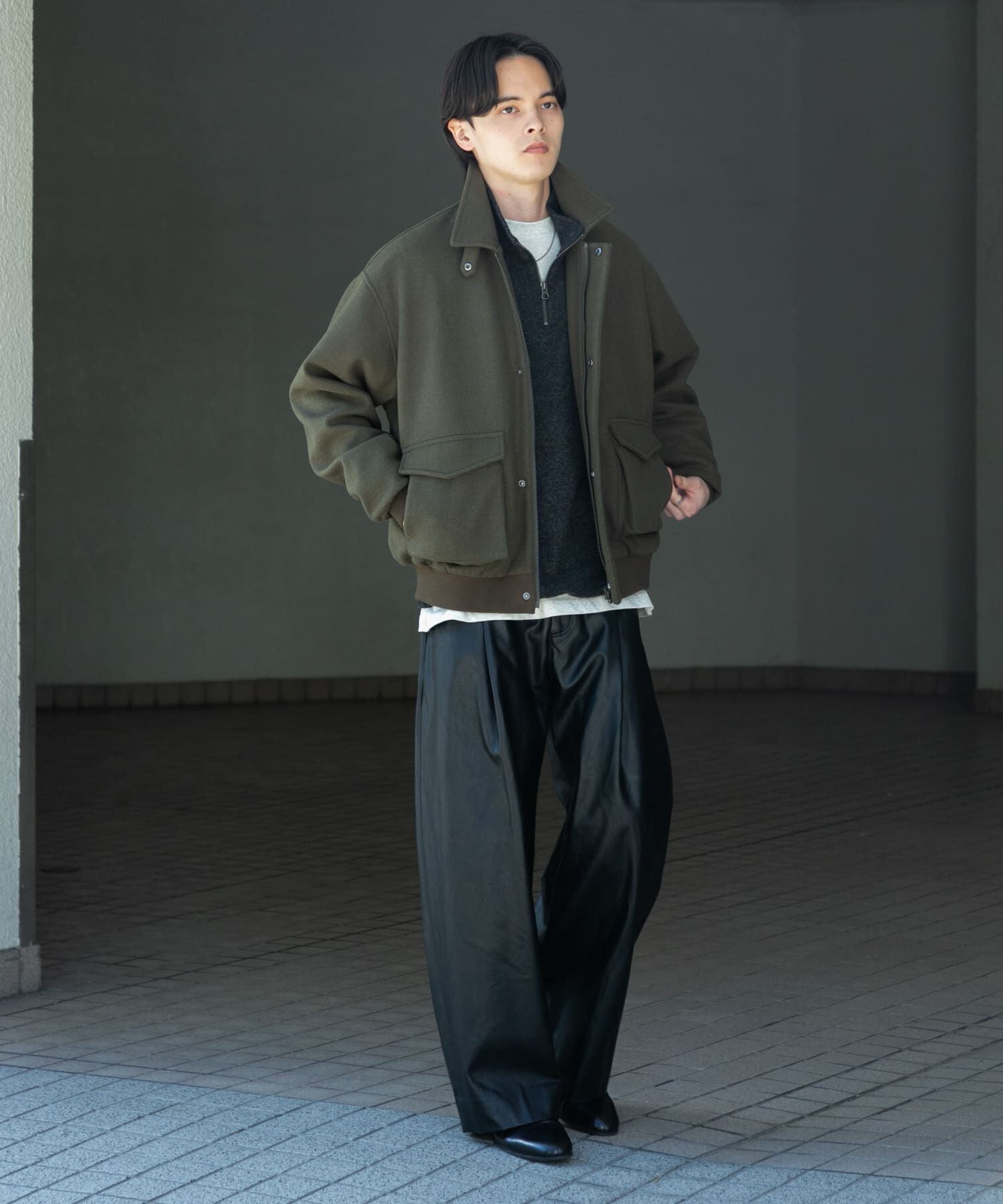 SENSE OF PLACE by URBAN RESEARCH「『UR TECH』カットメルトンブルゾン」|ブルゾン・スタジャン|