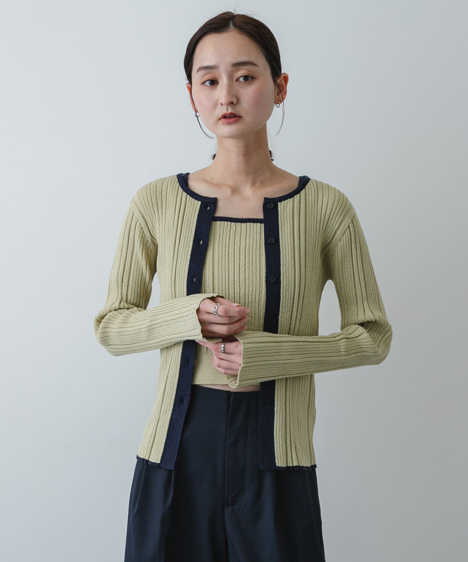 SENSE OF PLACE by URBAN RESEARCH「『洗濯可』2WAYニットアンサンブル」|ニット・セーター|