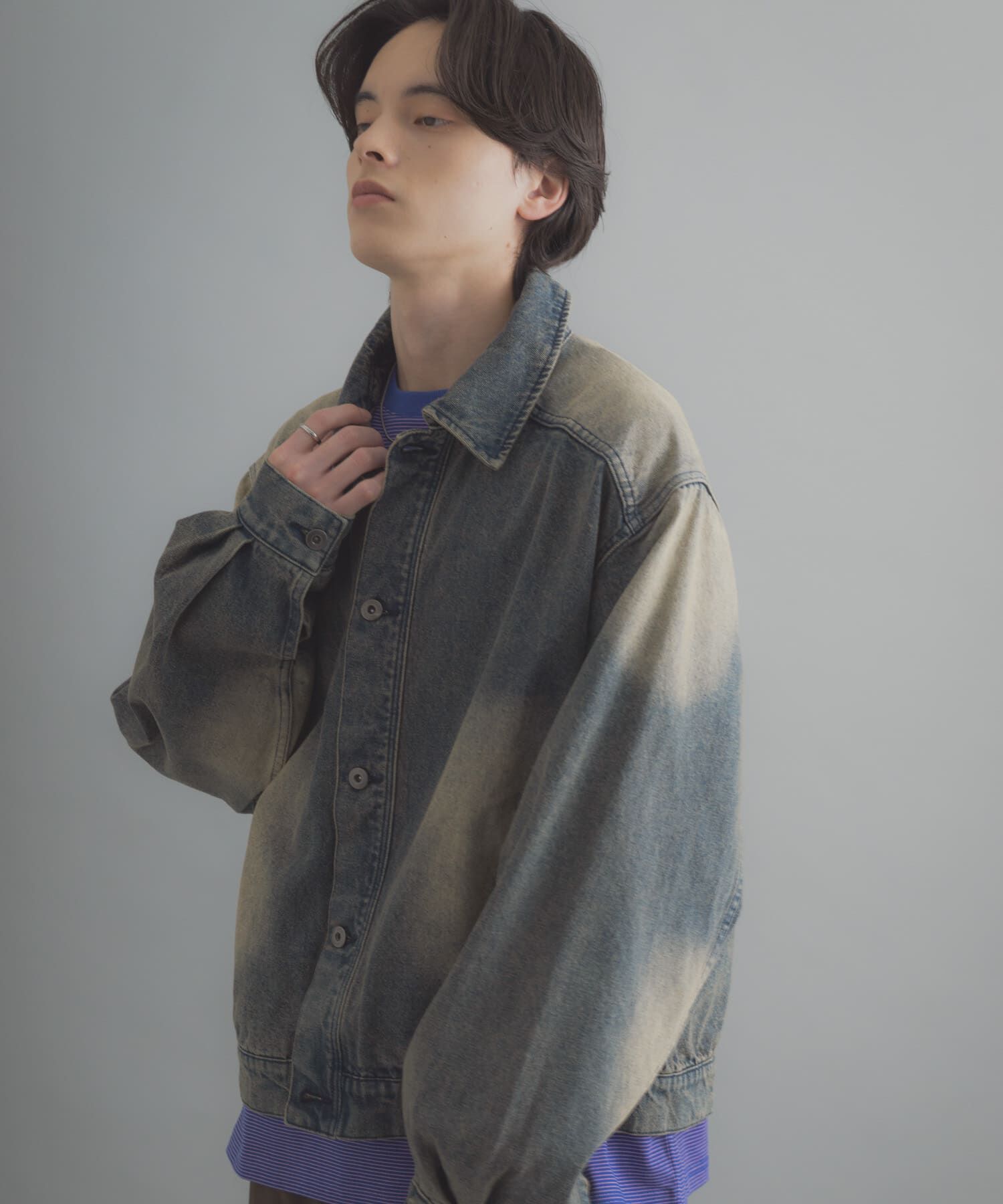 SENSE OF PLACE by URBAN RESEARCH「ヴィンテージライクデニムブルゾン」|デニムジャケット|