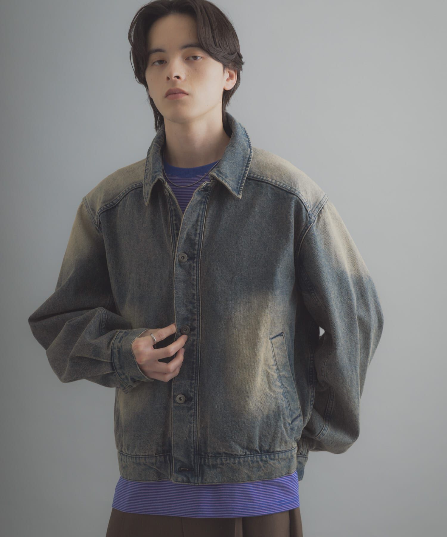 SENSE OF PLACE by URBAN RESEARCH「ヴィンテージライクデニムブルゾン」|デニムジャケット|