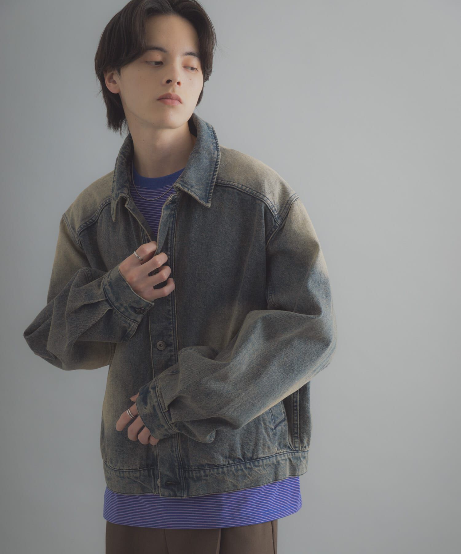 SENSE OF PLACE by URBAN RESEARCH「ヴィンテージライクデニムブルゾン」|デニムジャケット|