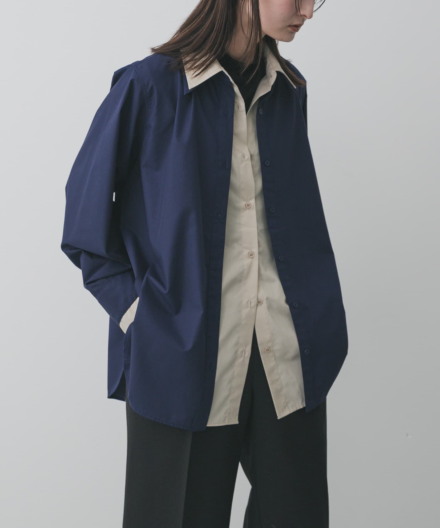 SENSE OF PLACE by URBAN RESEARCH「『WEB限定』フェイクレイヤードルーズシャツ」|シャツ・ブラウス|